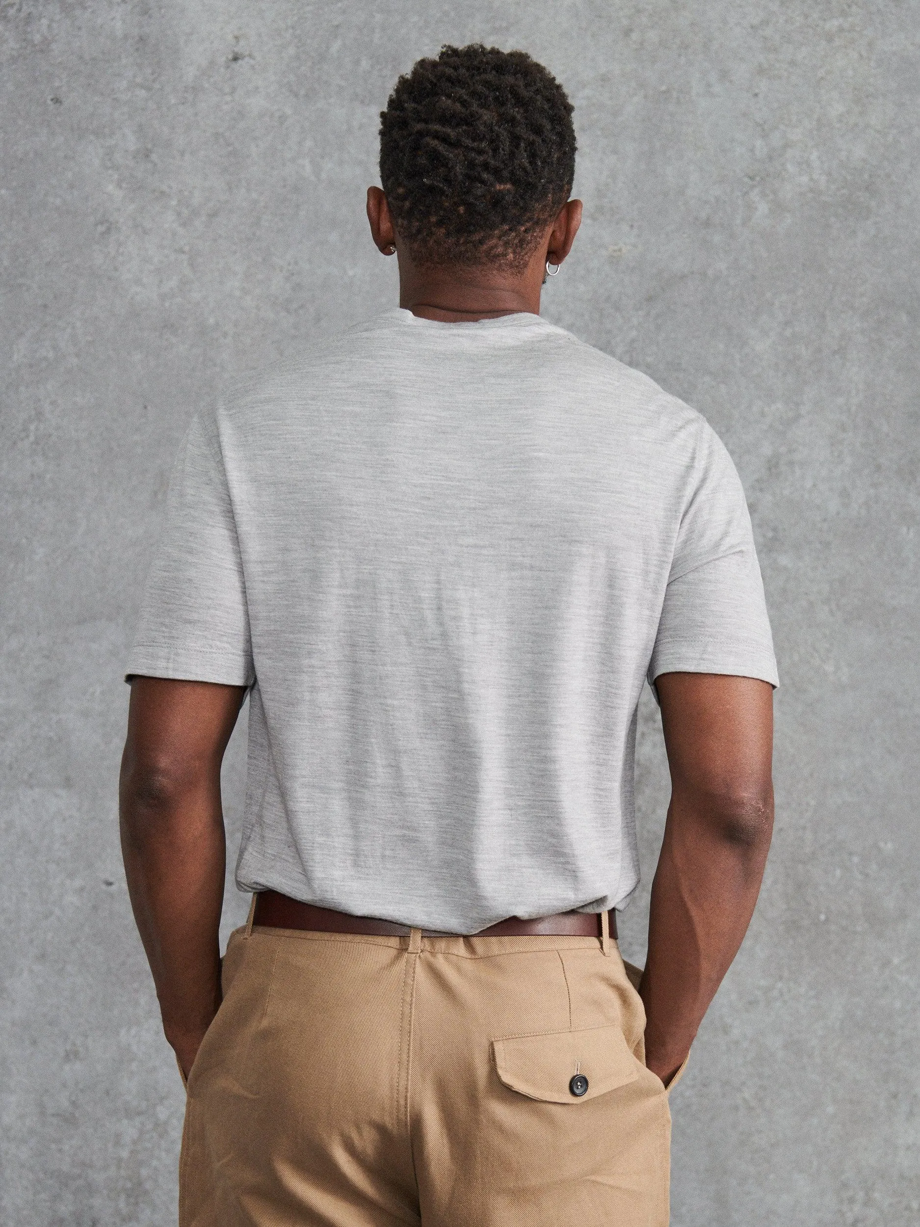 The Foundation Tee - Light Grey sold by Private White V.C. product image thumbnail 4
