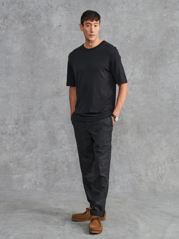 The Foundation Tee - Charcoal sold by Private White V.C.