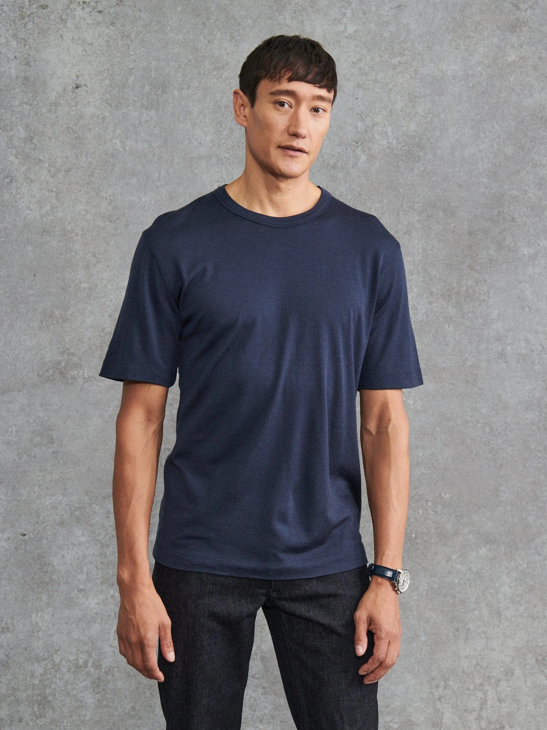 The Manchester Merino - Navy sold by Private White V.C.