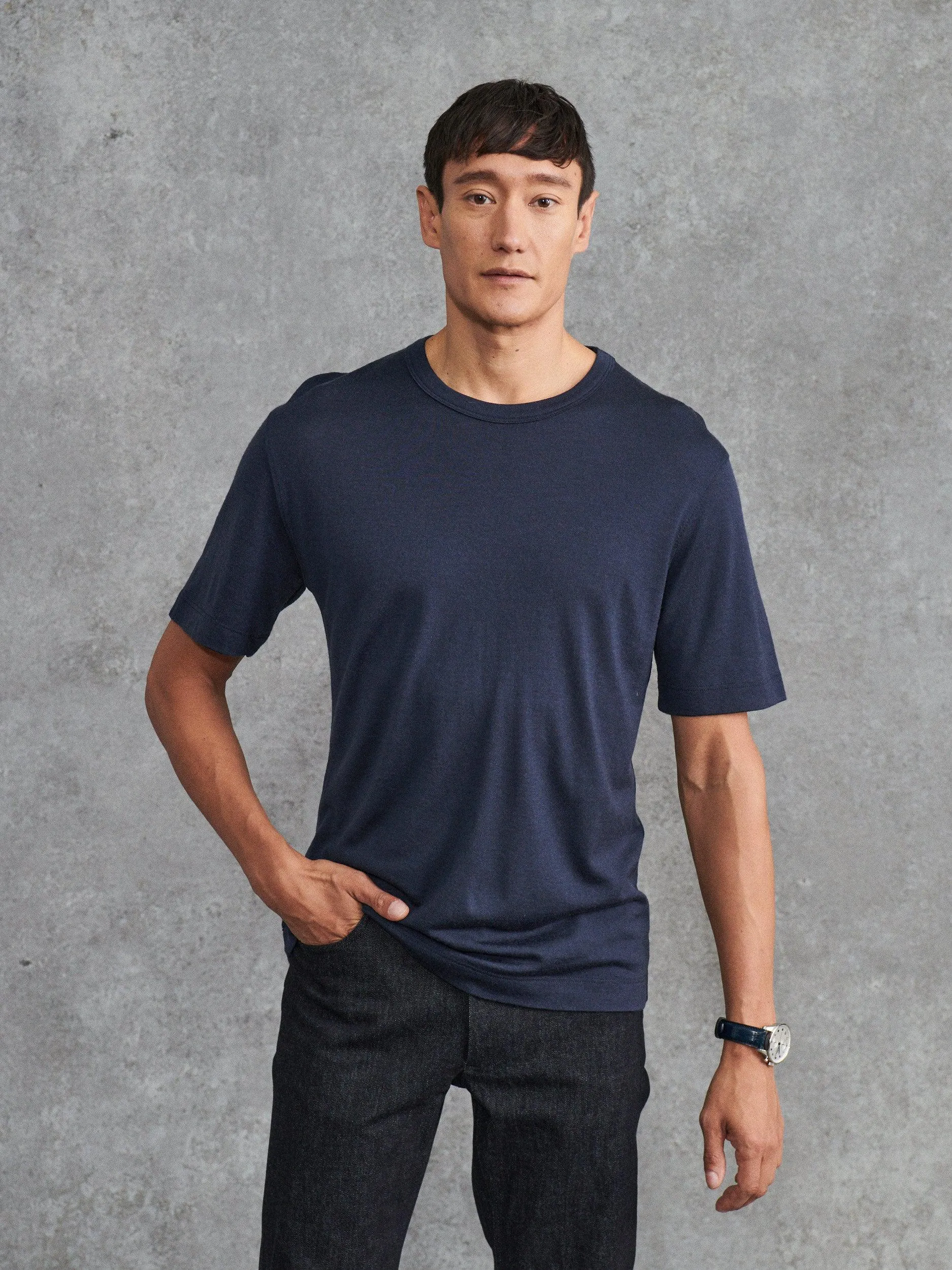 The Manchester Merino - Navy sold by Private White V.C. product image thumbnail 2