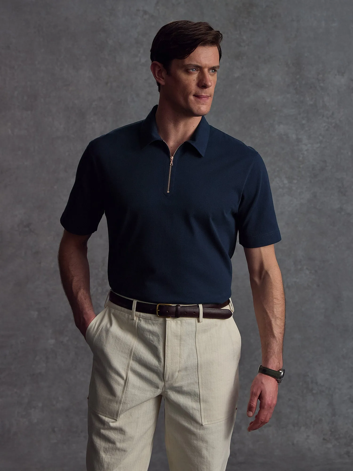 Jack's Polo - Navy sold by Private White V.C. product image thumbnail 2