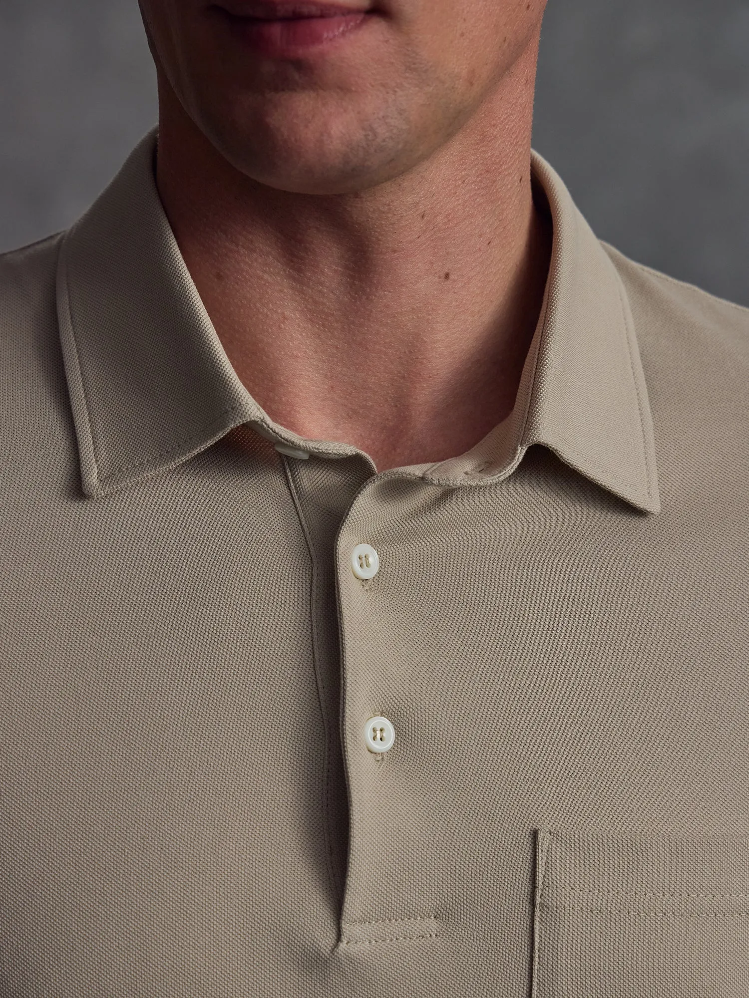 The Civvy Polo - Alabaster sold by Private White V.C. product image thumbnail 4