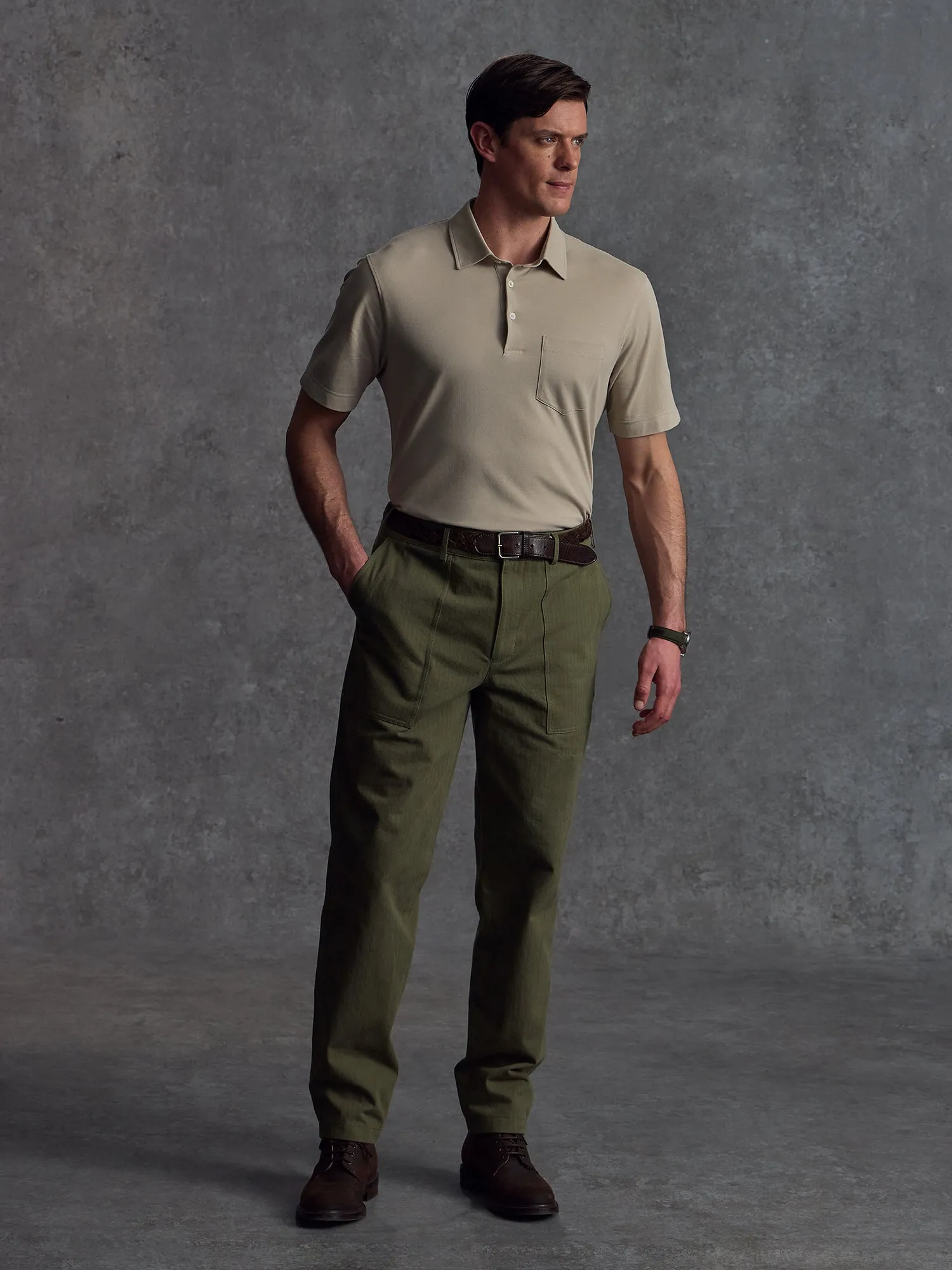 The Civvy Polo - Alabaster sold by Private White V.C. product image thumbnail 2