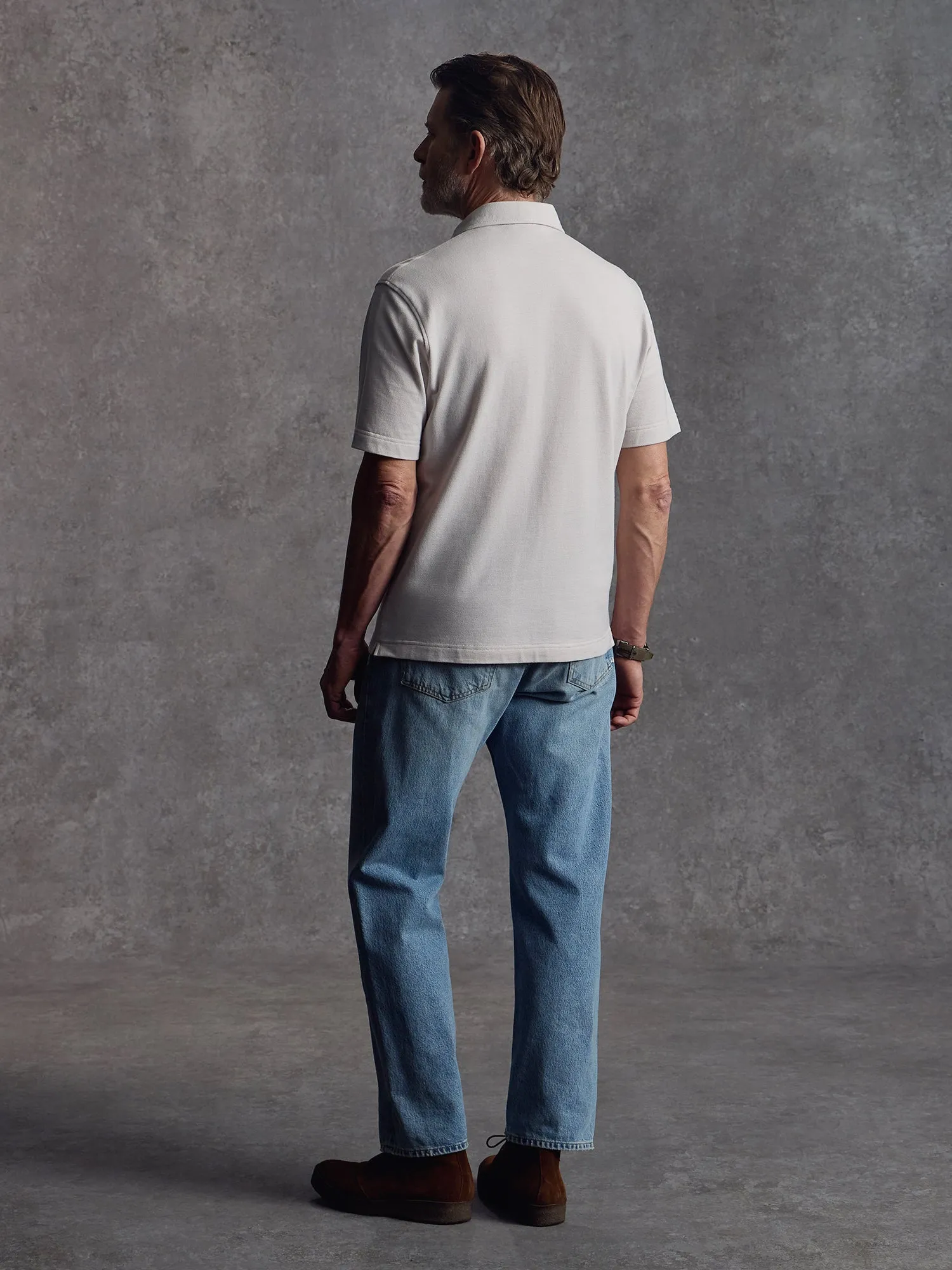 The Civvy Polo - Flake White sold by Private White V.C. product image thumbnail 4