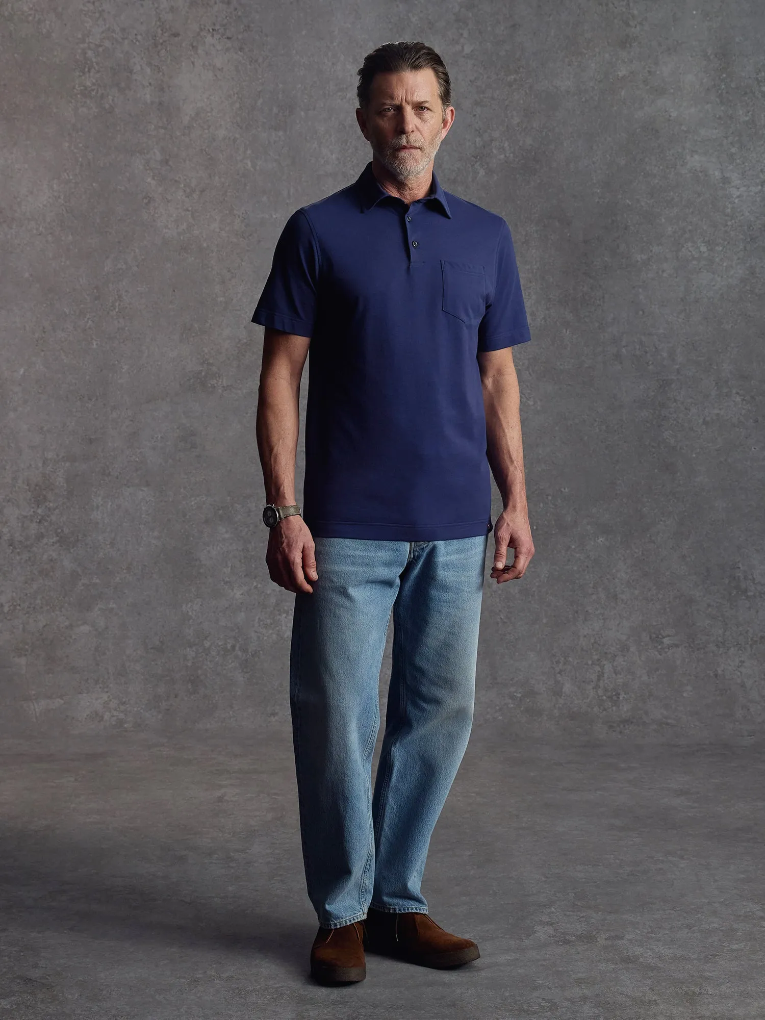 The Civvy Polo - Navy sold by Private White V.C.