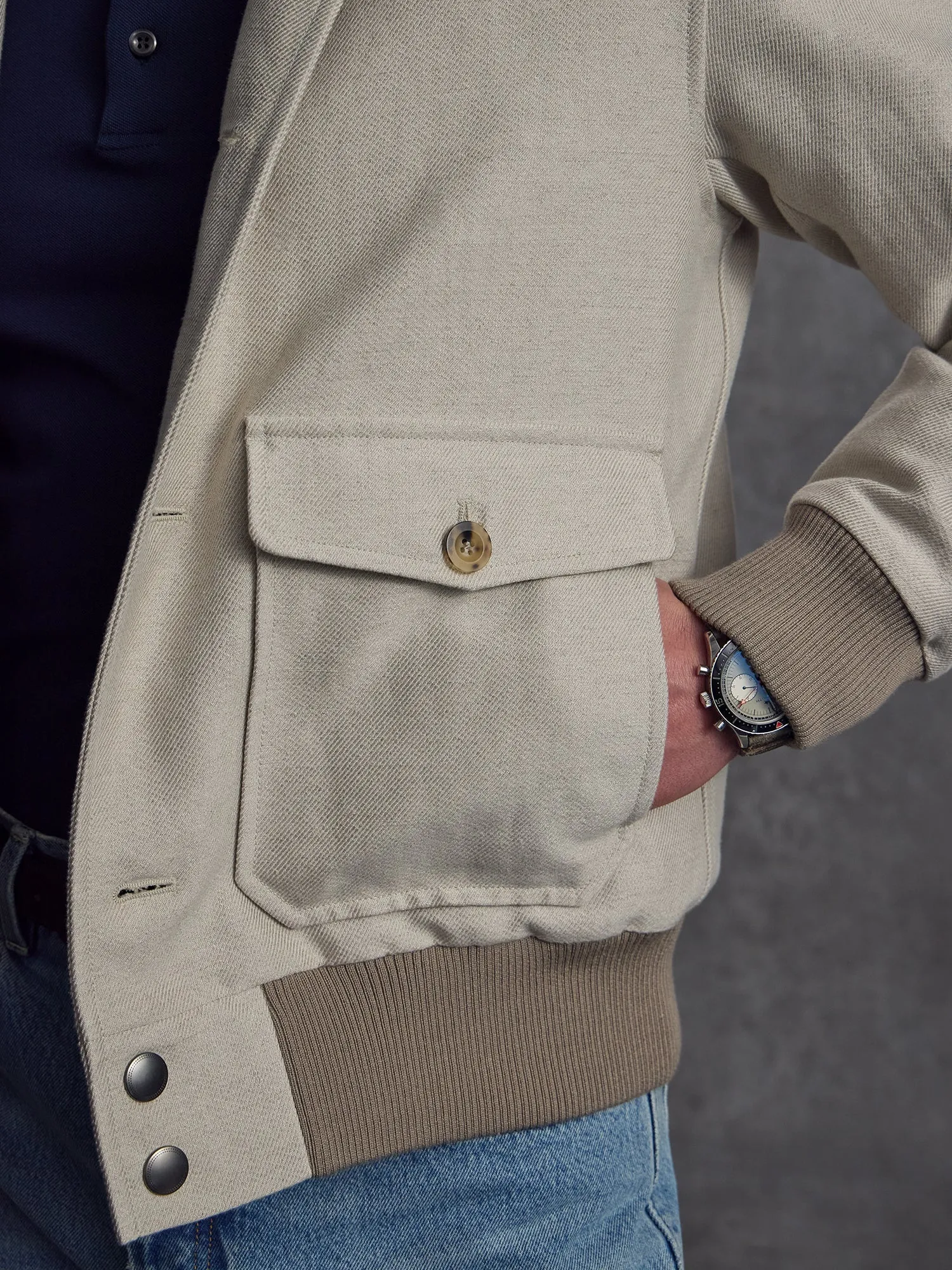 The Spy Bomber - Ecru sold by Private White V.C. product image thumbnail 4