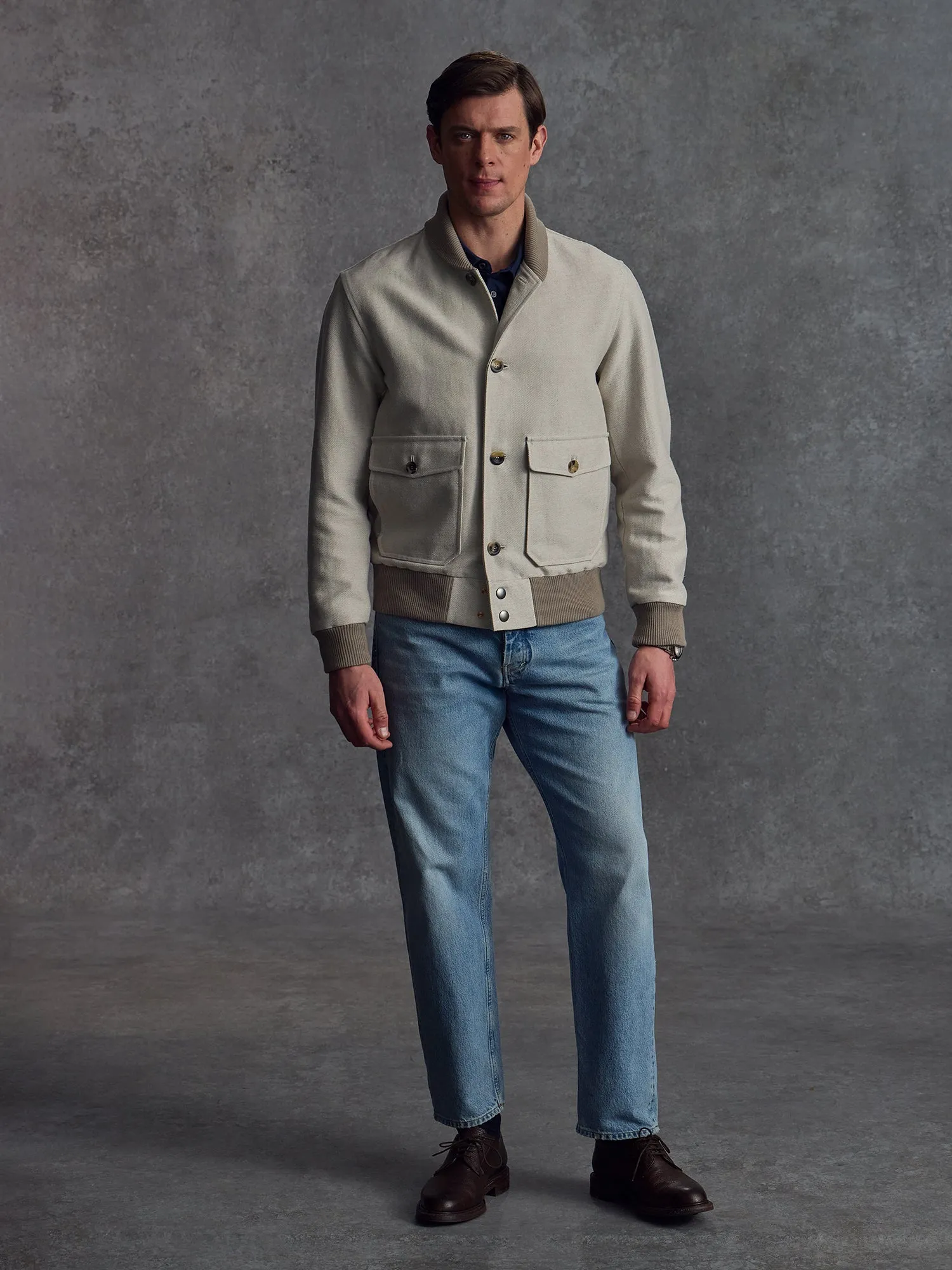 The Spy Bomber - Ecru sold by Private White V.C. product image thumbnail 2