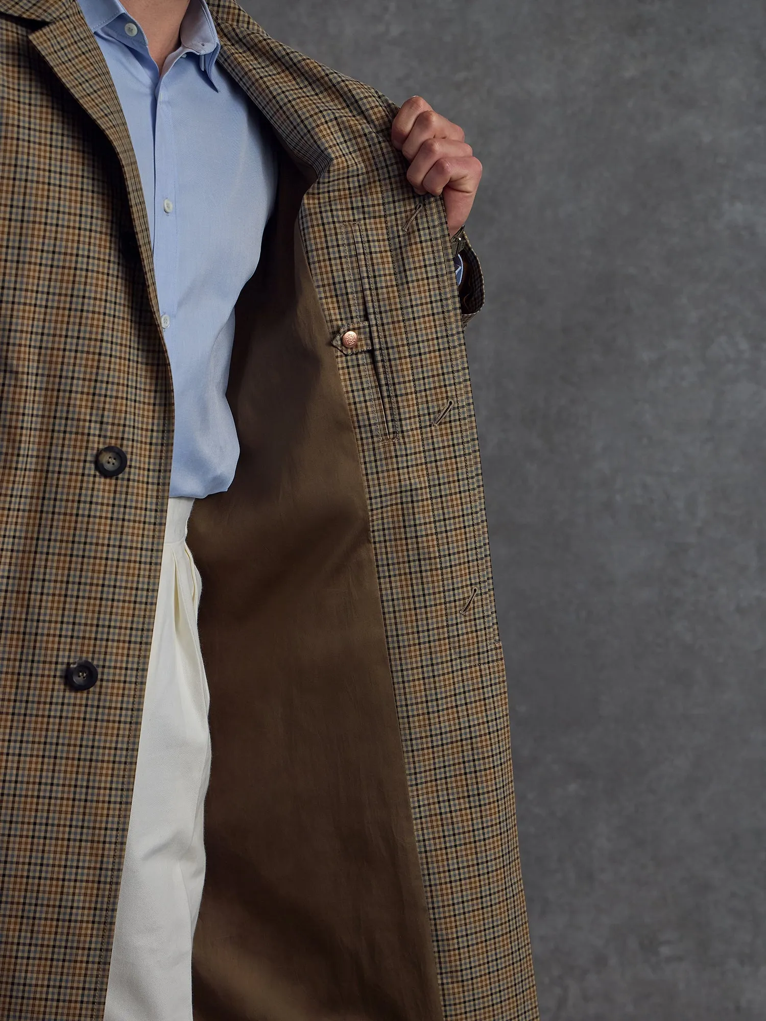 The Honey Trap Trench - Check sold by Private White V.C. product image thumbnail 4