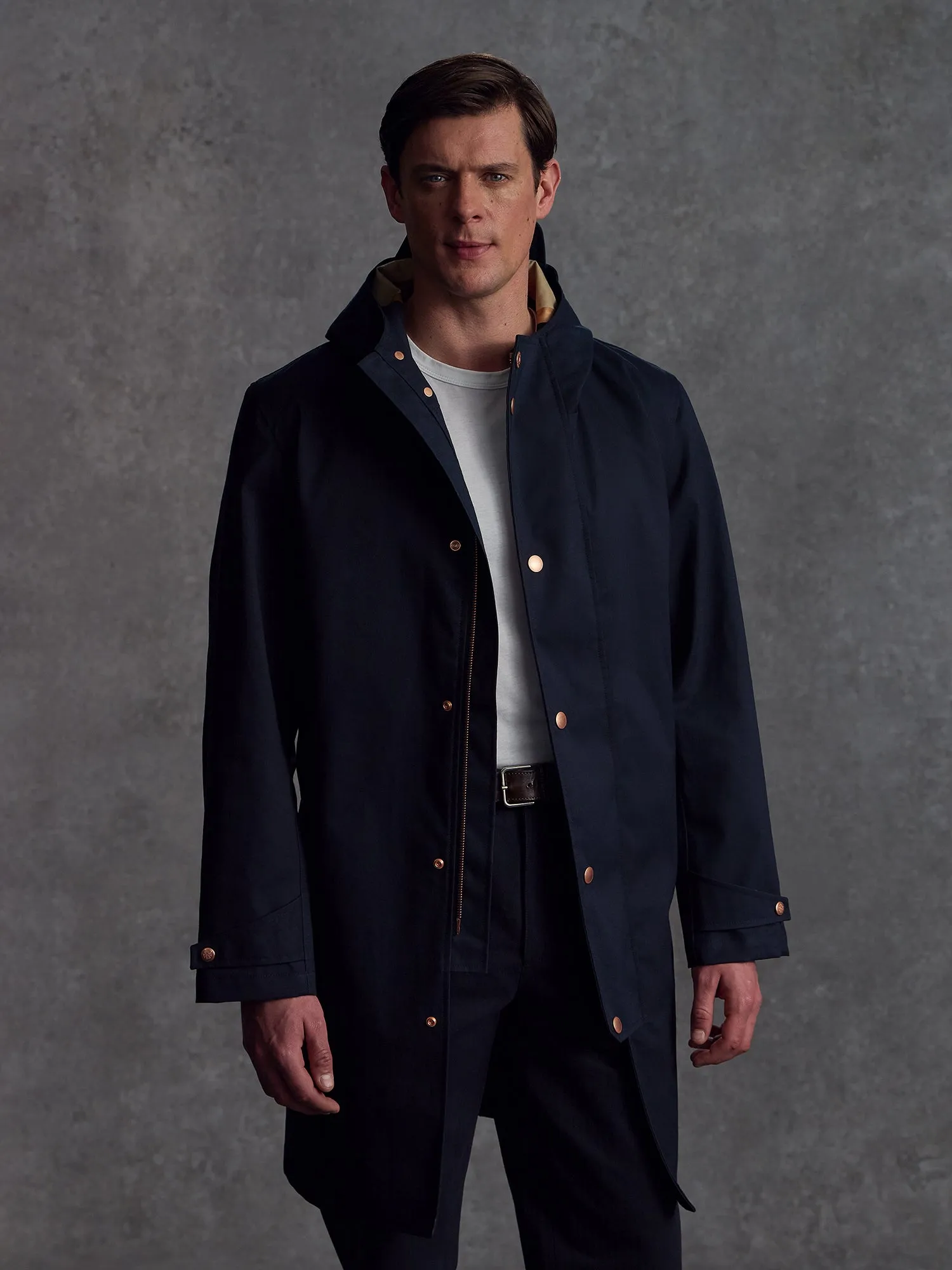 The Drifter Parka - Dark Navy sold by Private White V.C.