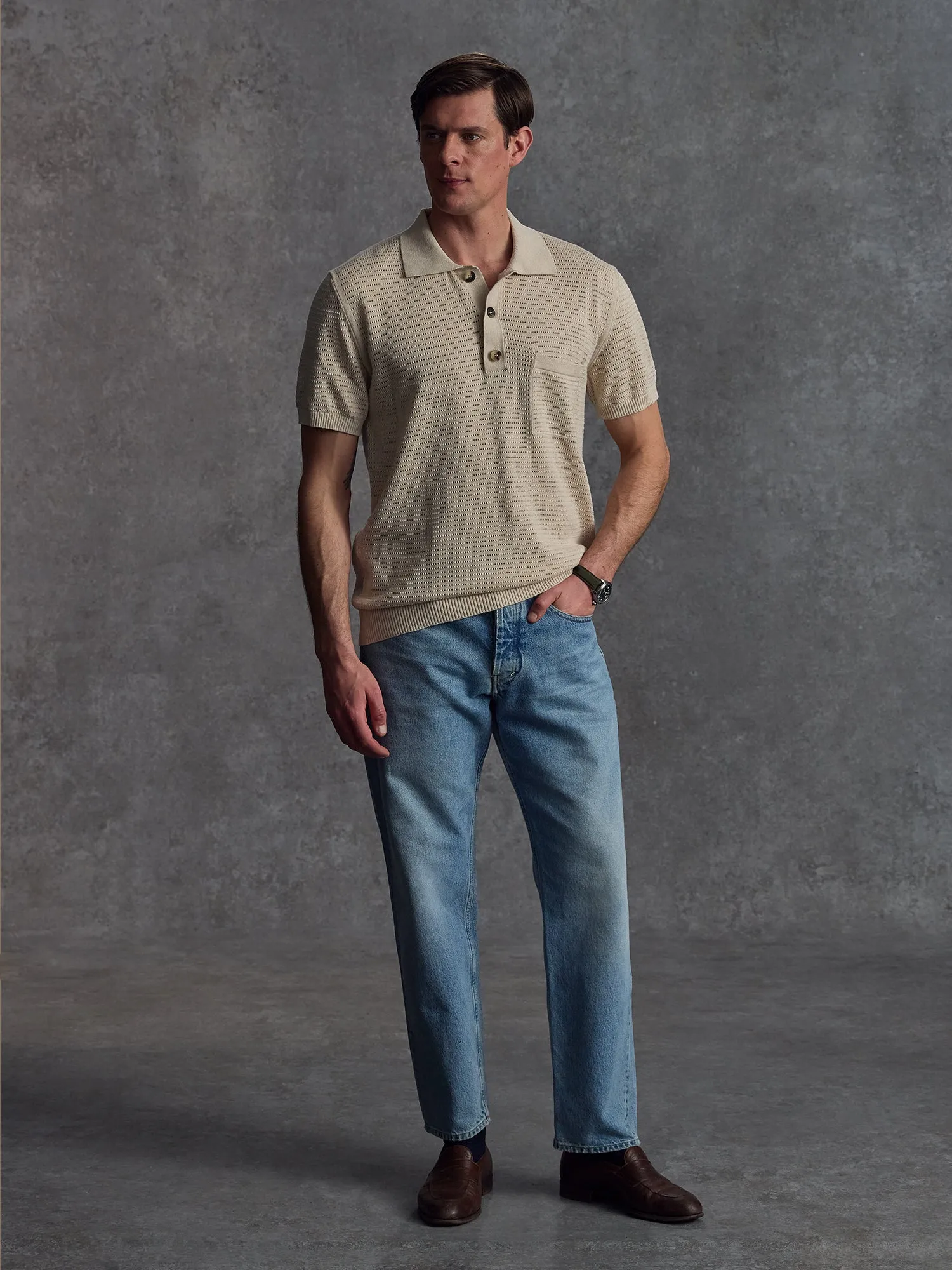 The Martini Polo - Sand sold by Private White V.C. product image thumbnail 2