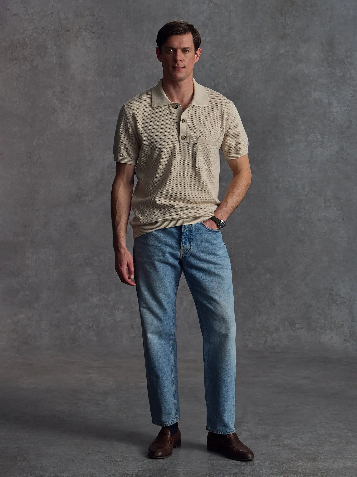 The Martini Polo - Sand sold by Private White V.C.