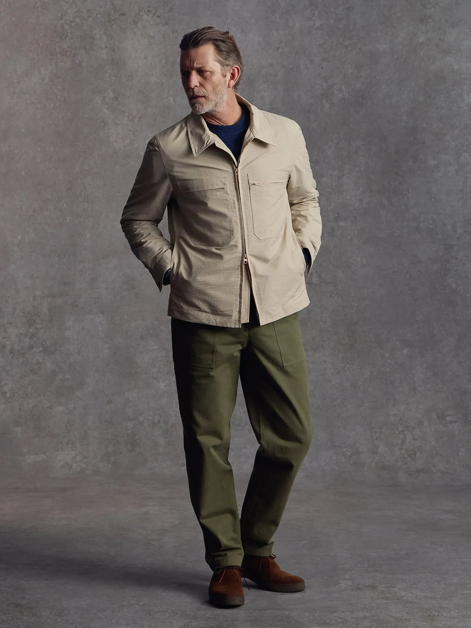 The Covert Jacket - Alabaster sold by Private White V.C.