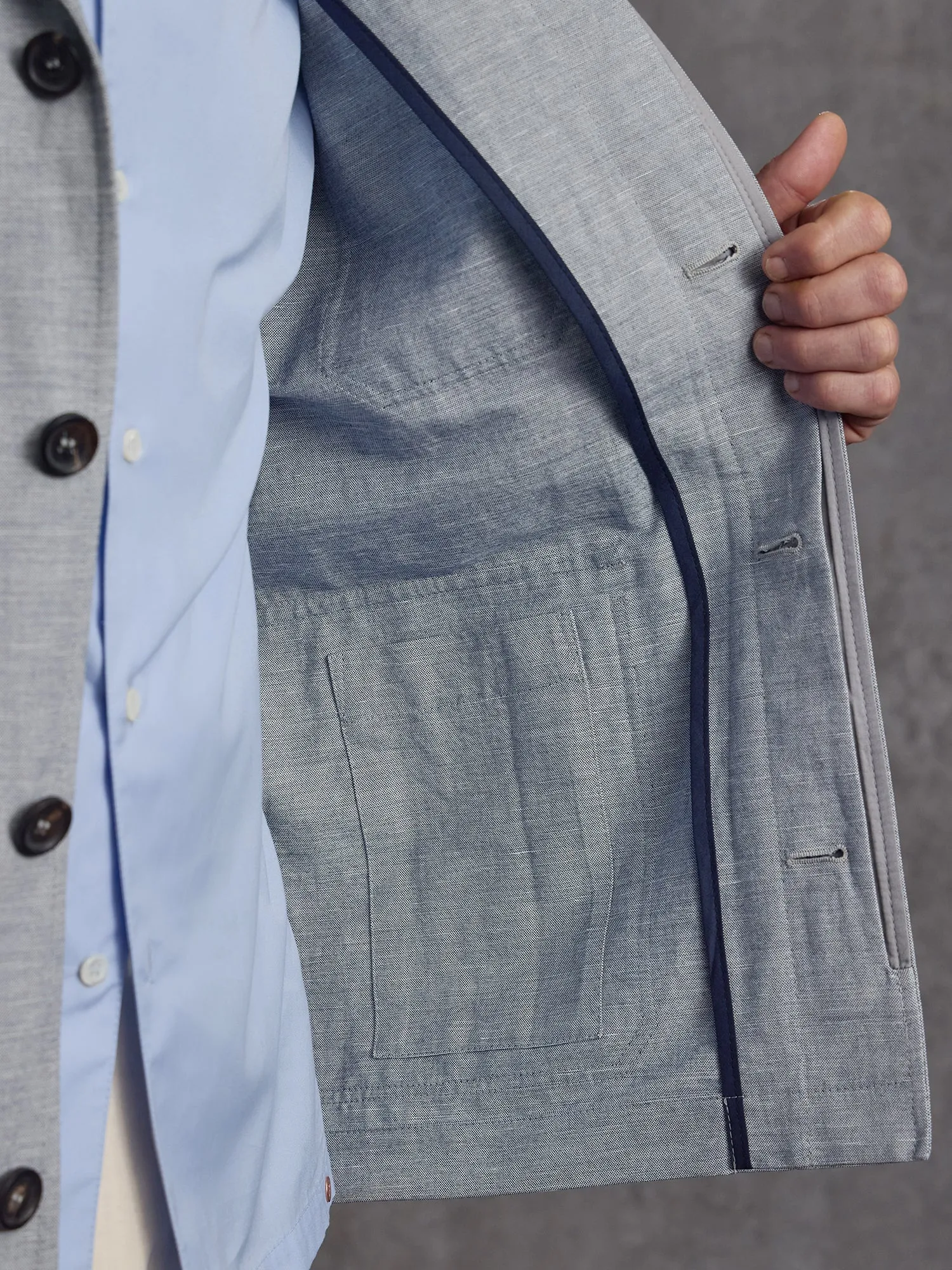 The Marylebone Shacket - Azure sold by Private White V.C. product image thumbnail 3