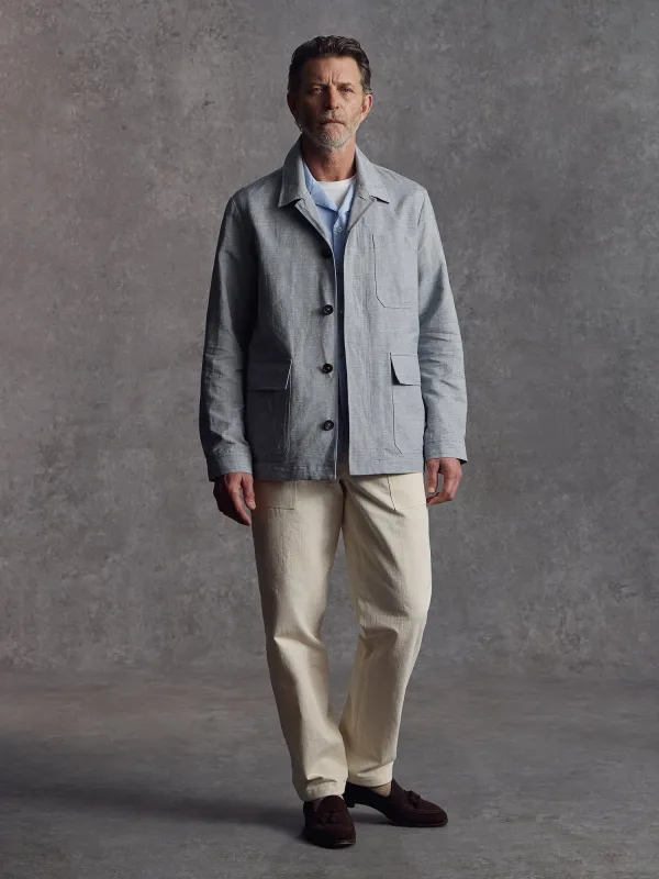 The Marylebone Shacket - Azure sold by Private White V.C.