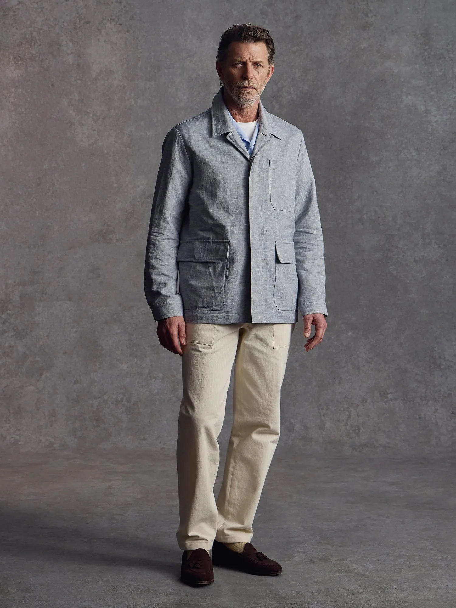 The Marylebone Shacket - Azure sold by Private White V.C. product image thumbnail 4