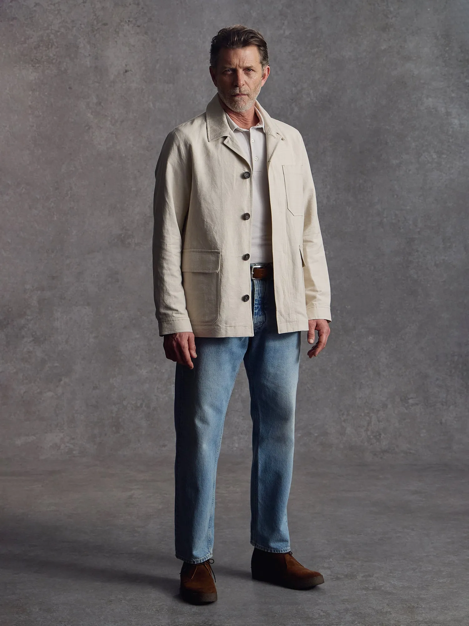 The Marylebone Shacket - Alabaster sold by Private White V.C. product image thumbnail 5