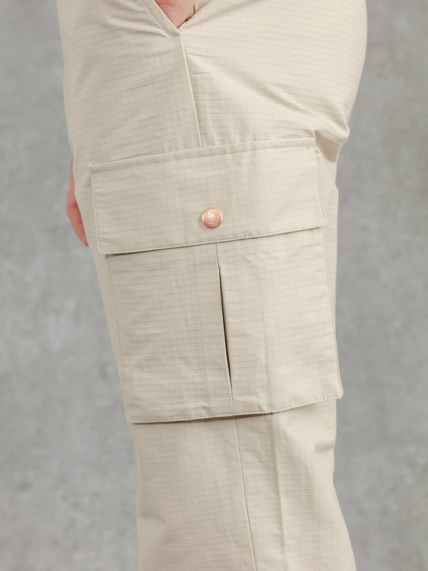The Fitzrovia Cargo Trousers - Alabaster sold by Private White V.C. product image thumbnail 4