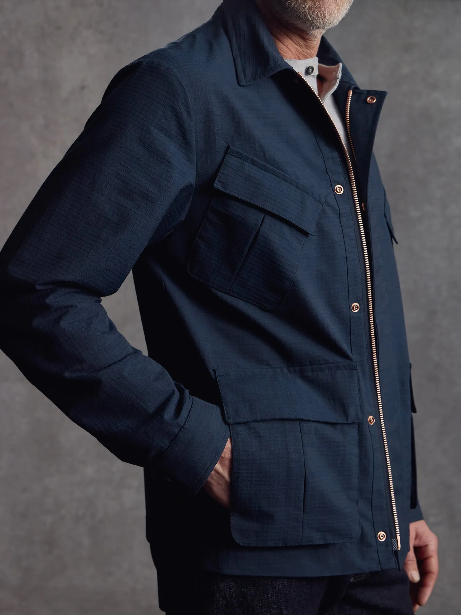 The Fitzrovia Field Jacket - Ink sold by Private White V.C. product image thumbnail 3