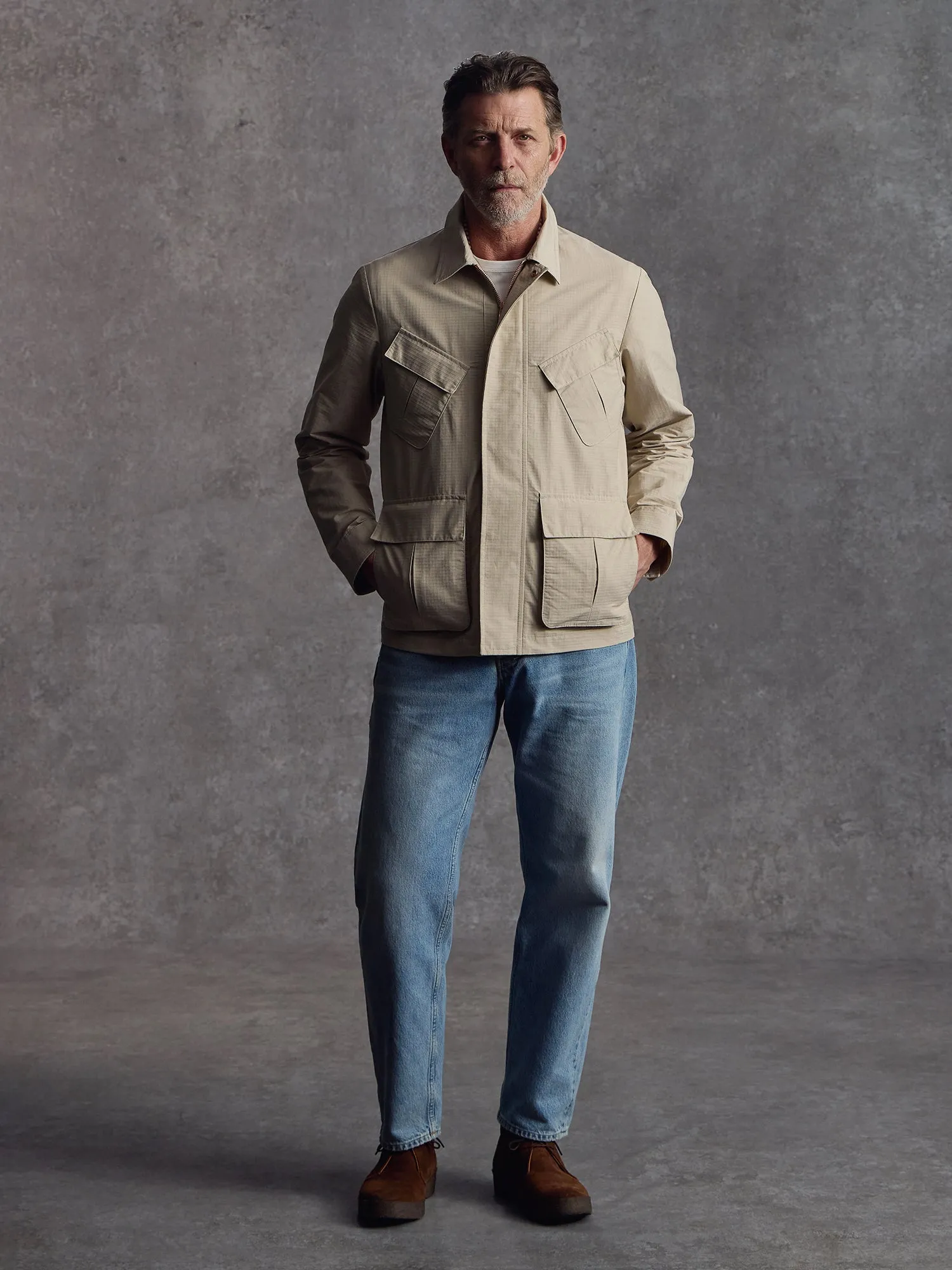 The Fitzrovia Field Jacket - Alabaster sold by Private White V.C. product image thumbnail 5