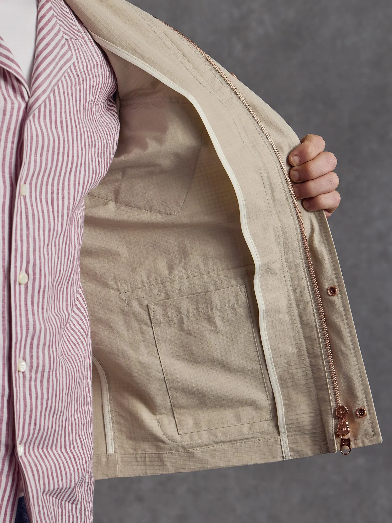 The Fitzrovia Field Jacket - Alabaster sold by Private White V.C. product image thumbnail 3