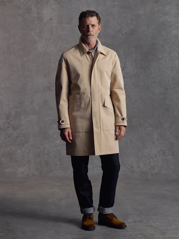 The Drizzle Mac - Sand sold by Private White V.C.