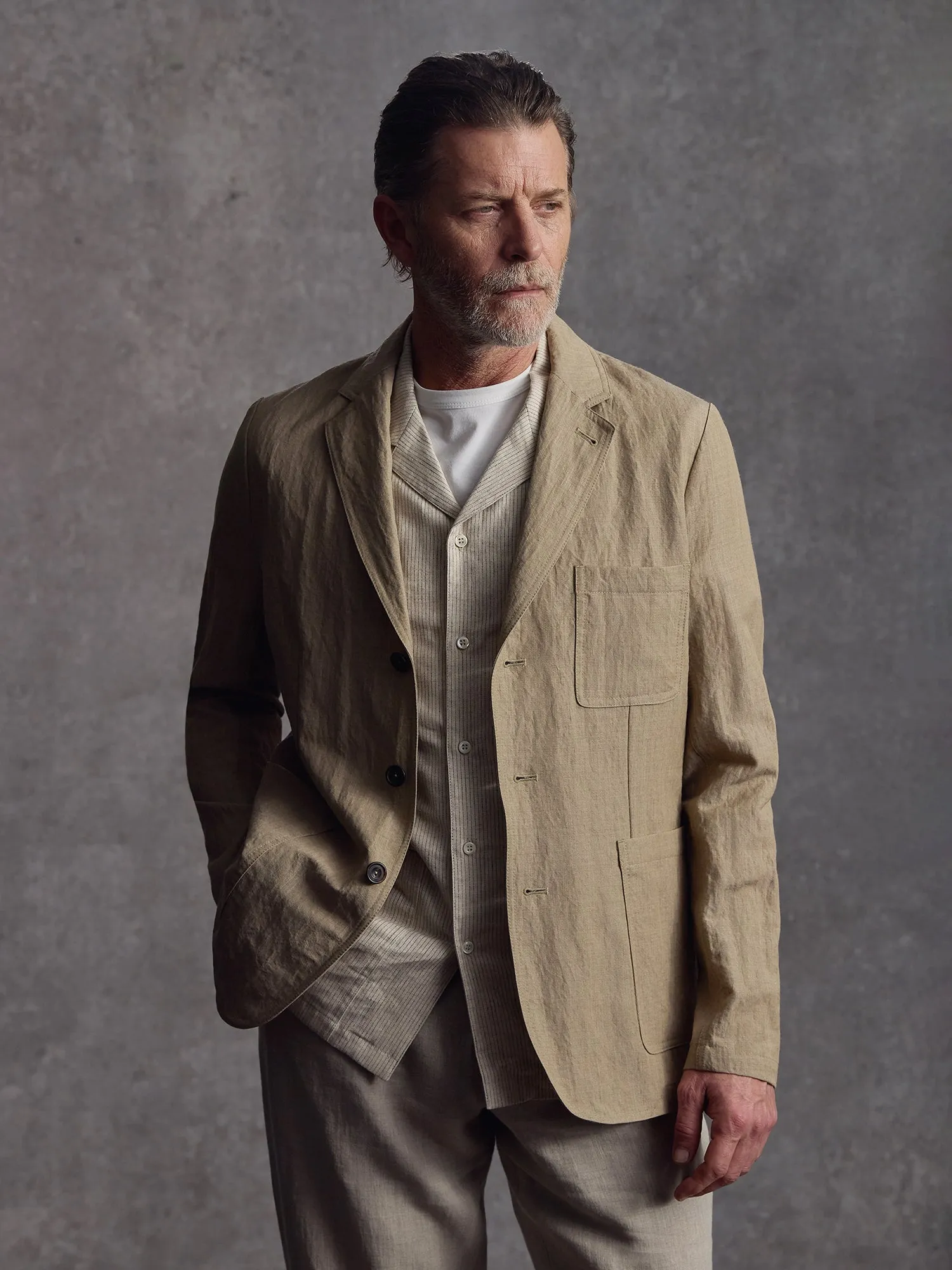 The Belgravia Blazer - Sand sold by Private White V.C. product image thumbnail 5