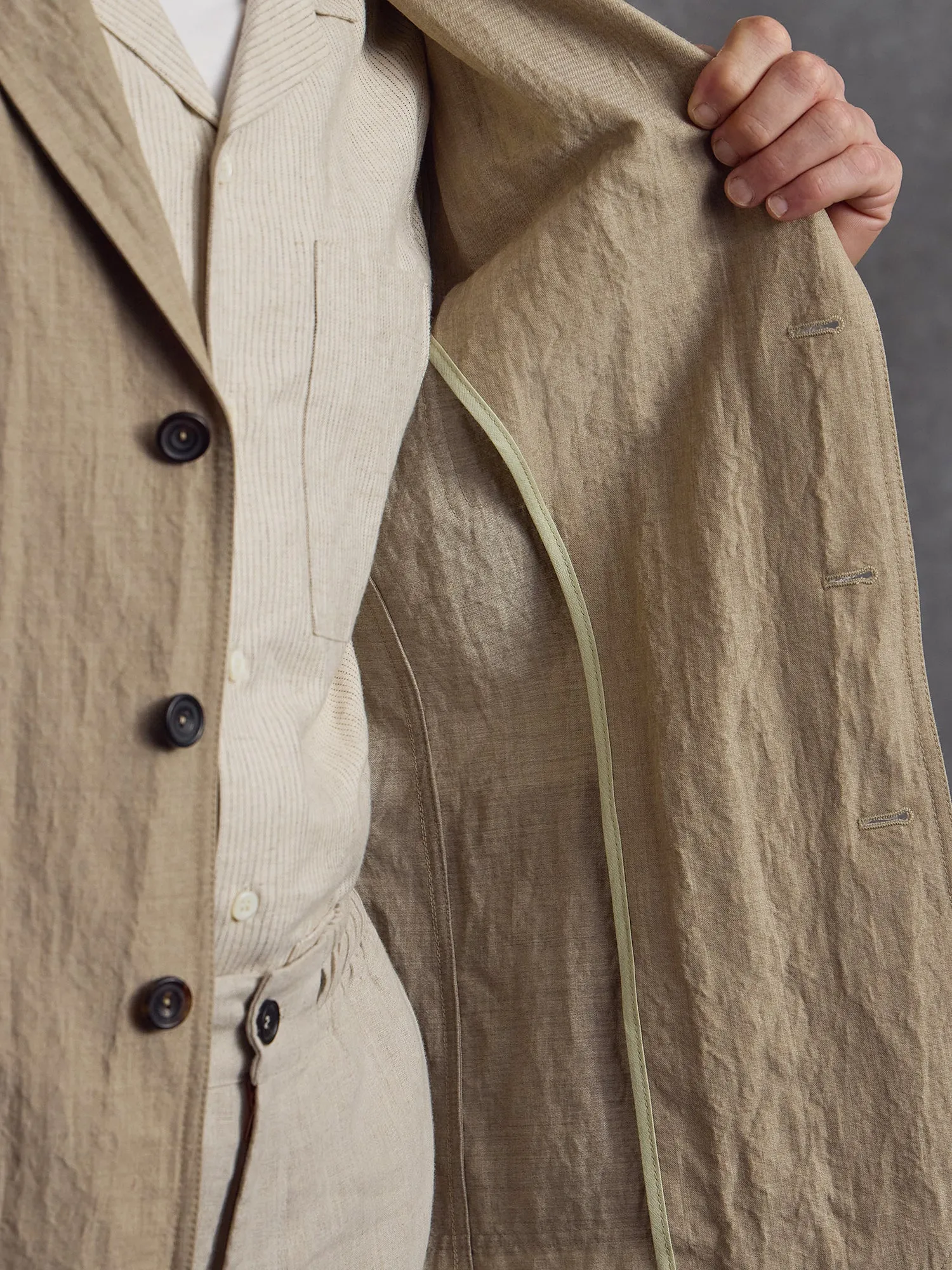The Belgravia Blazer - Sand sold by Private White V.C. product image thumbnail 4