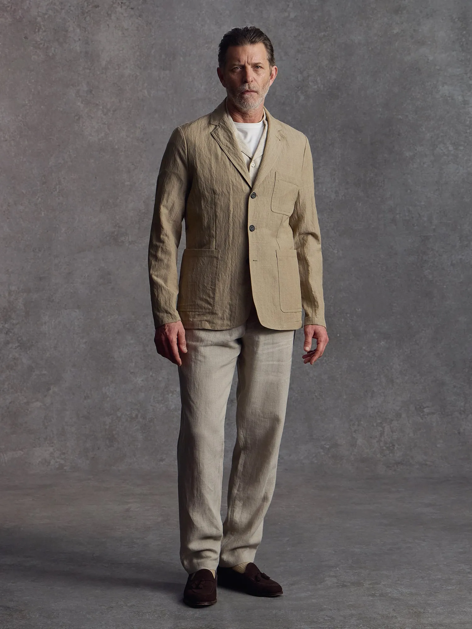 The Belgravia Blazer - Sand sold by Private White V.C.