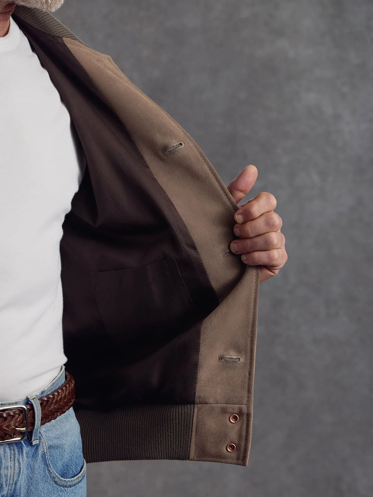 The Stealth Bomber - Taupe Suede sold by Private White V.C. product image thumbnail 3