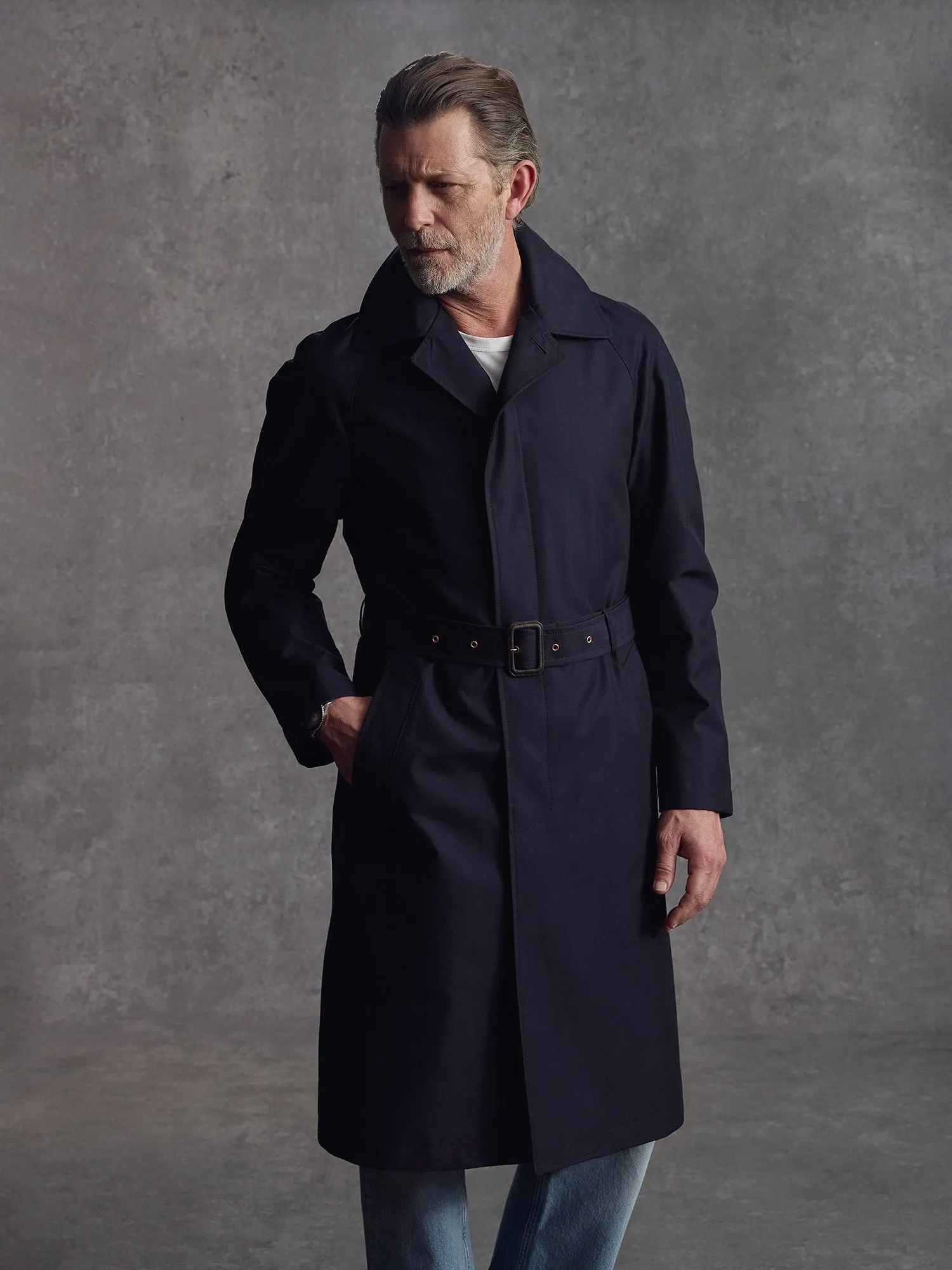 The Honey Trap Trench - Navy sold by Private White V.C. product image thumbnail 5