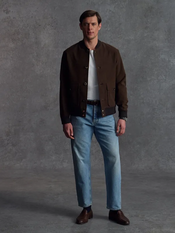 The Moleskin Bomber - Brown sold by Private White V.C.