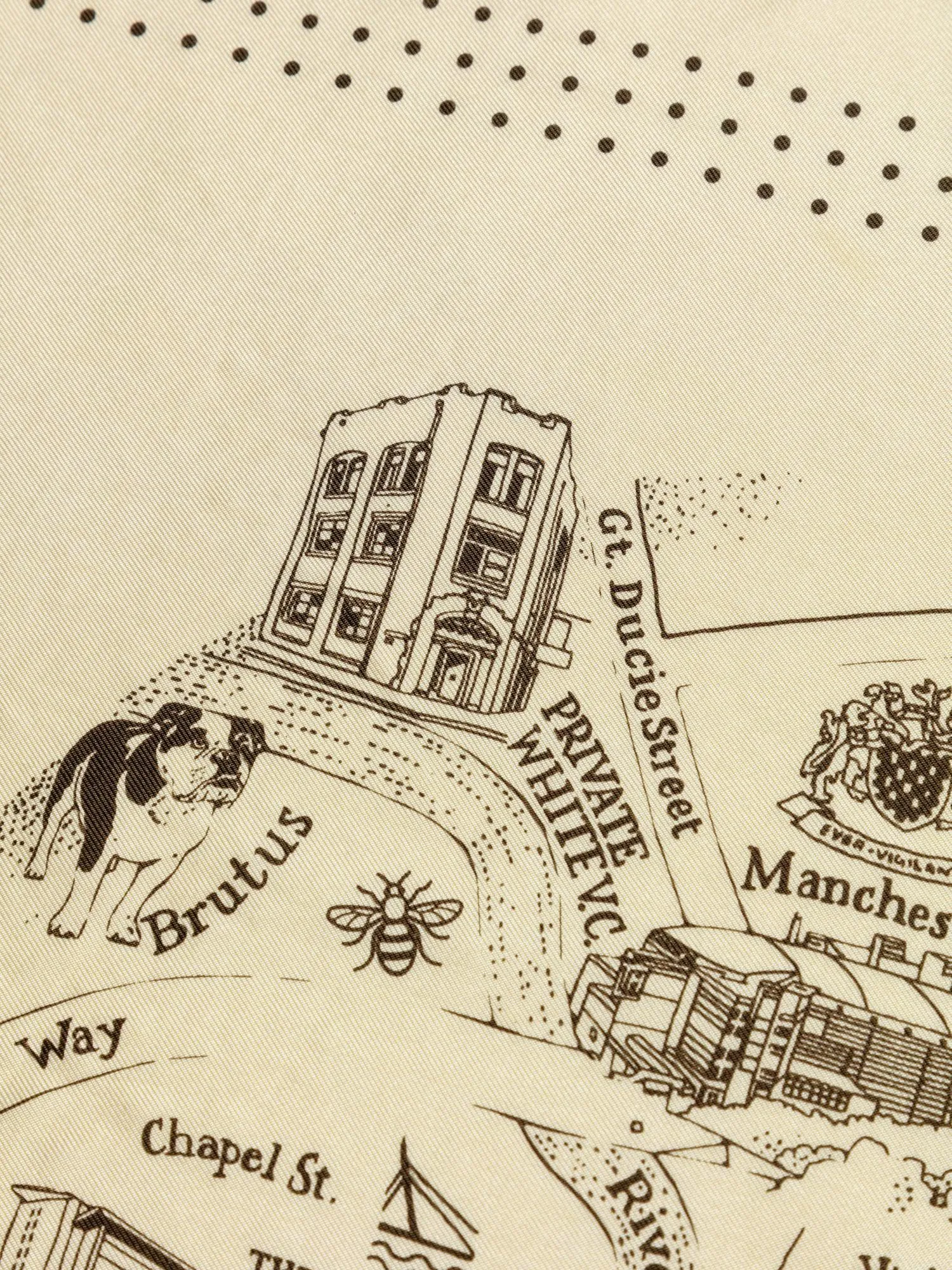 The Manchester Silk Scarf - Alabaster sold by Private White V.C.