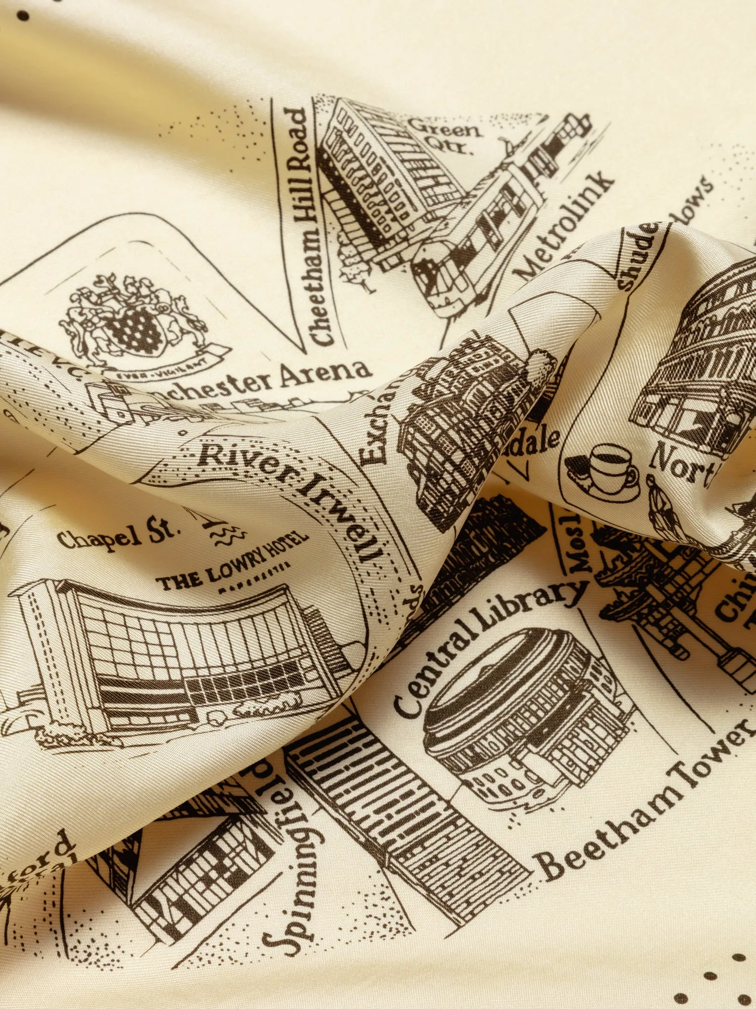 The Manchester Silk Scarf - Alabaster sold by Private White V.C. product image thumbnail 2