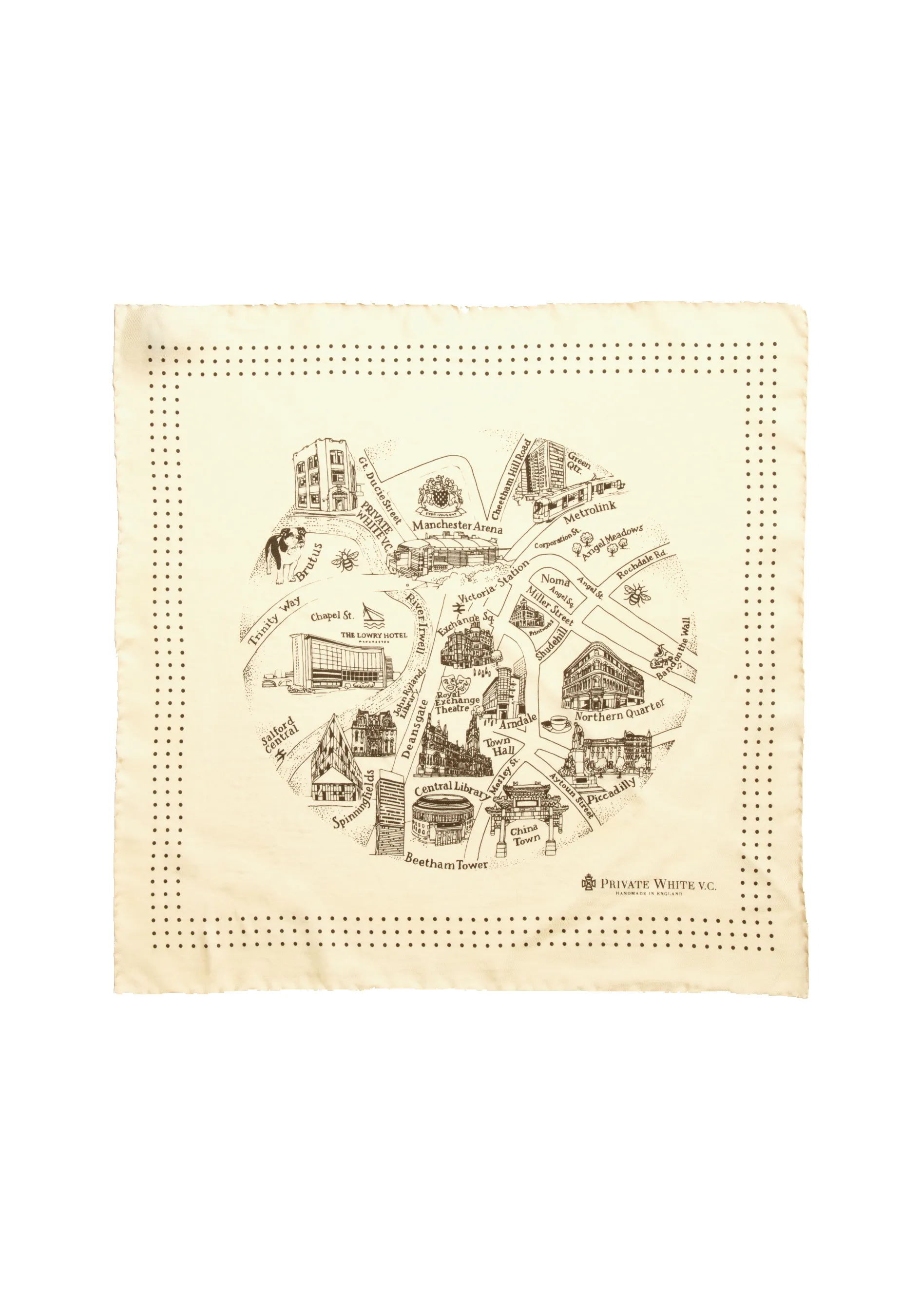 The Manchester Silk Scarf - Alabaster sold by Private White V.C. product image thumbnail 3