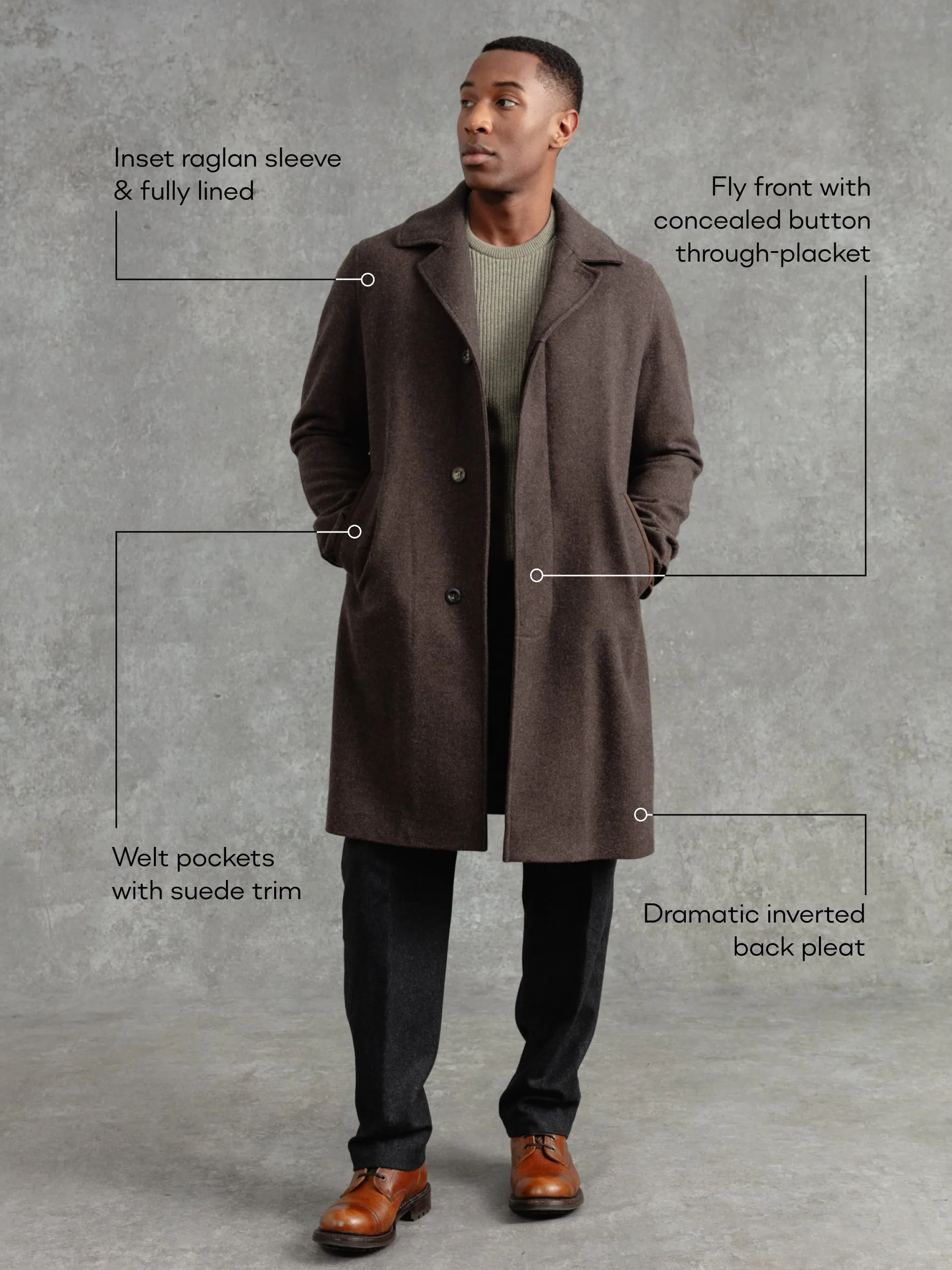 The Salford Succession Coat - Bark sold by Private White V.C. product image thumbnail 2