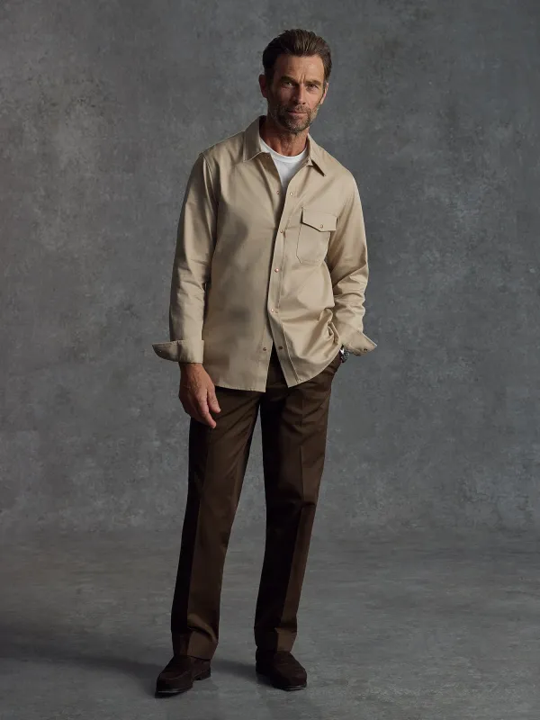 The Demob Shirt - Cotton Sand made by Private White V.C.
