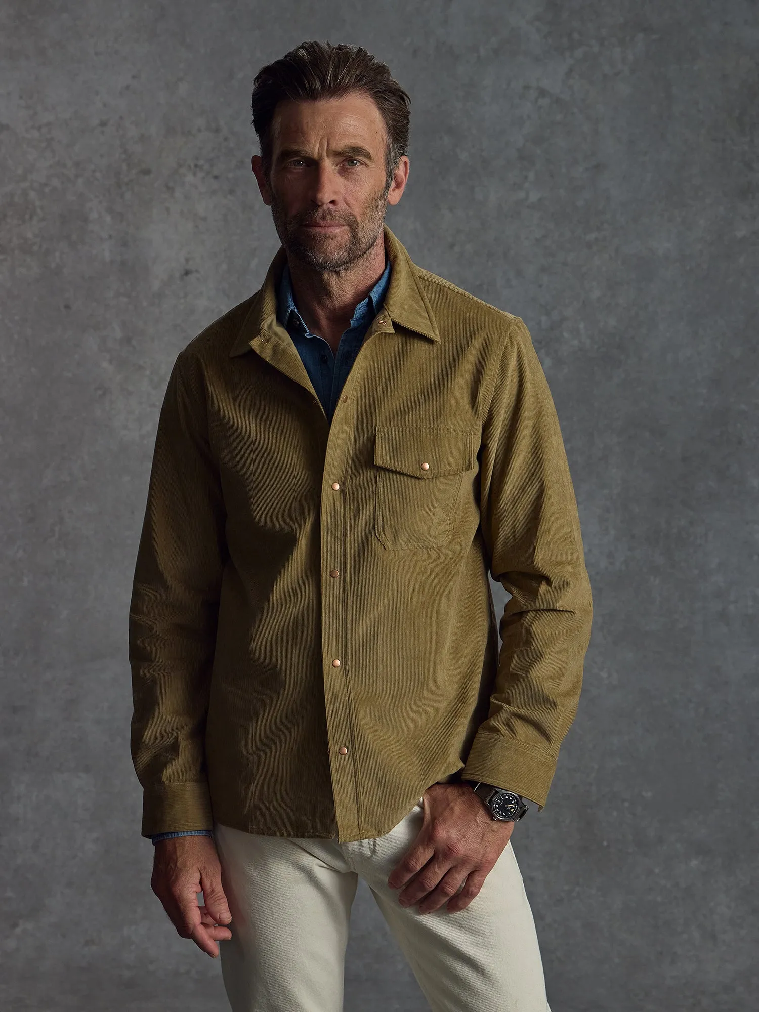 The Demob Shirt - Natural sold by Private White V.C.
