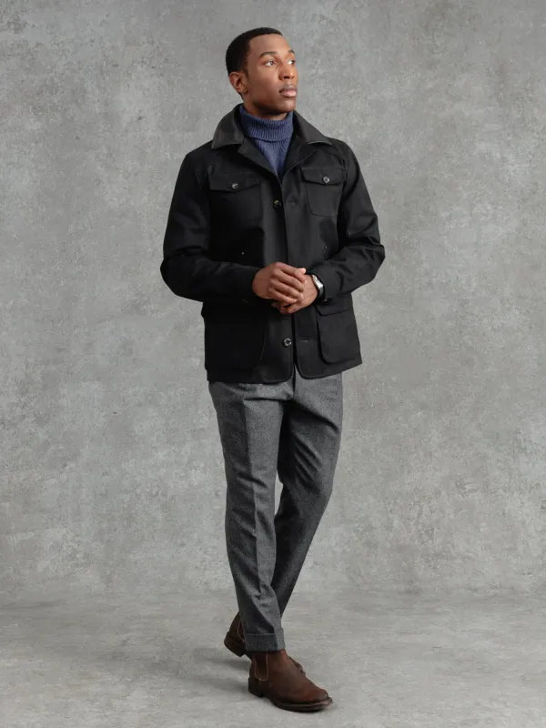 The Pocket Jacket - Ivory Black sold by Private White V.C.
