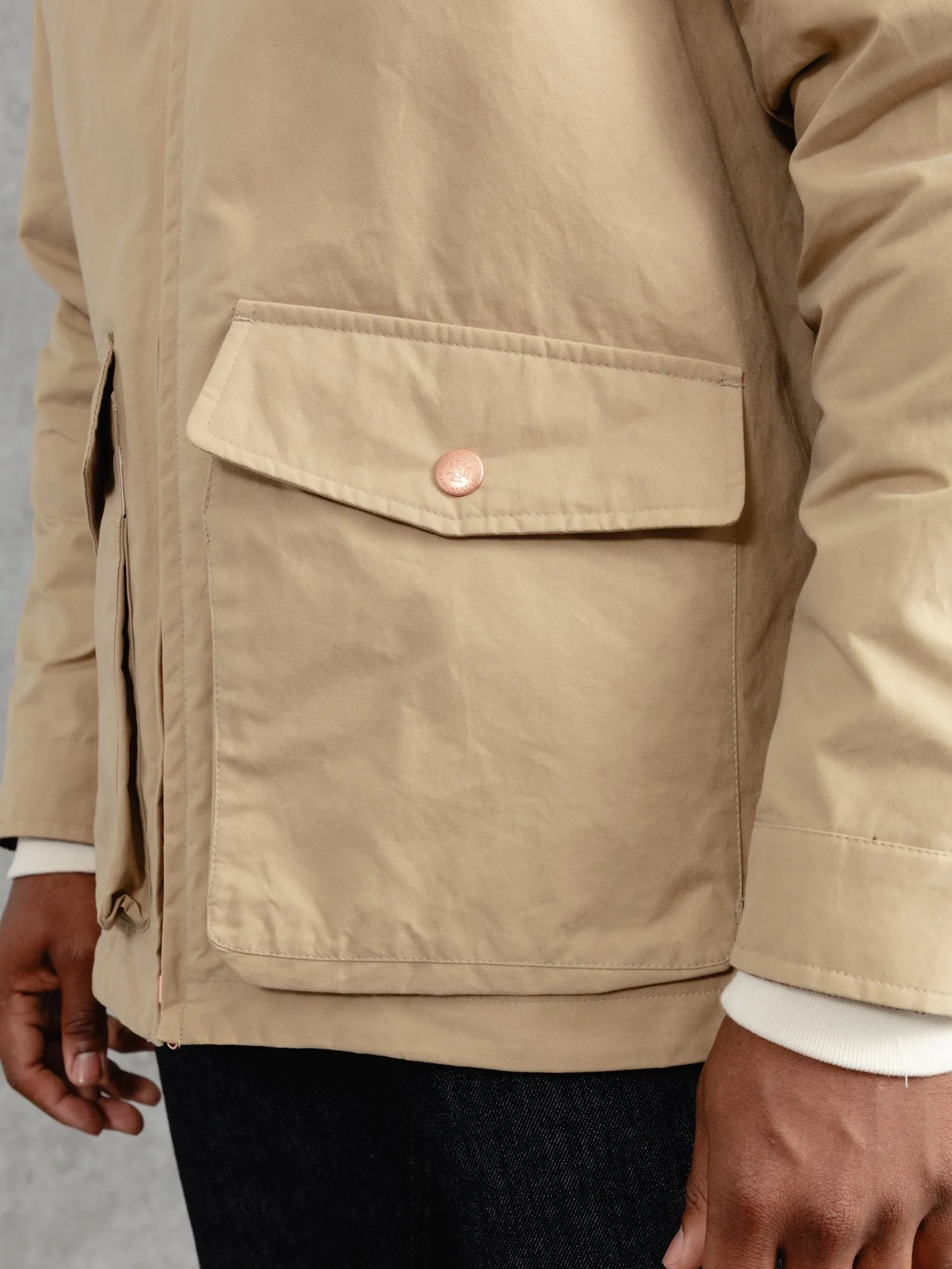 The Casual Wax Jacket - Alabaster sold by Private White V.C. product image thumbnail 4