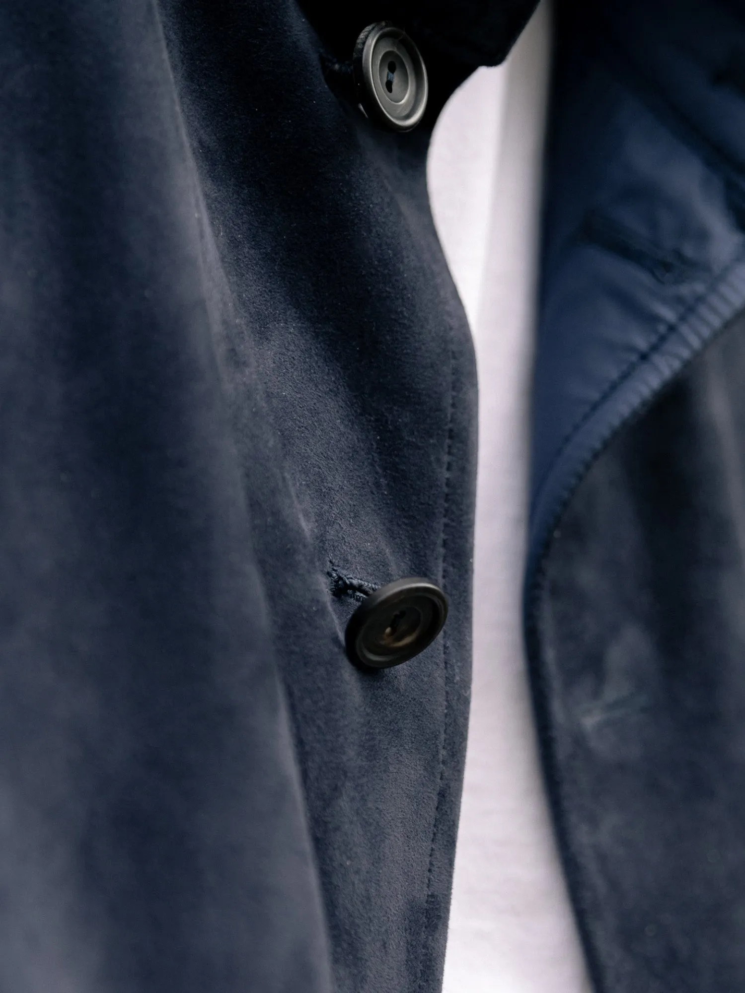 The PS Reversible Suede Bomber - Navy sold by Private White V.C. product image thumbnail 5