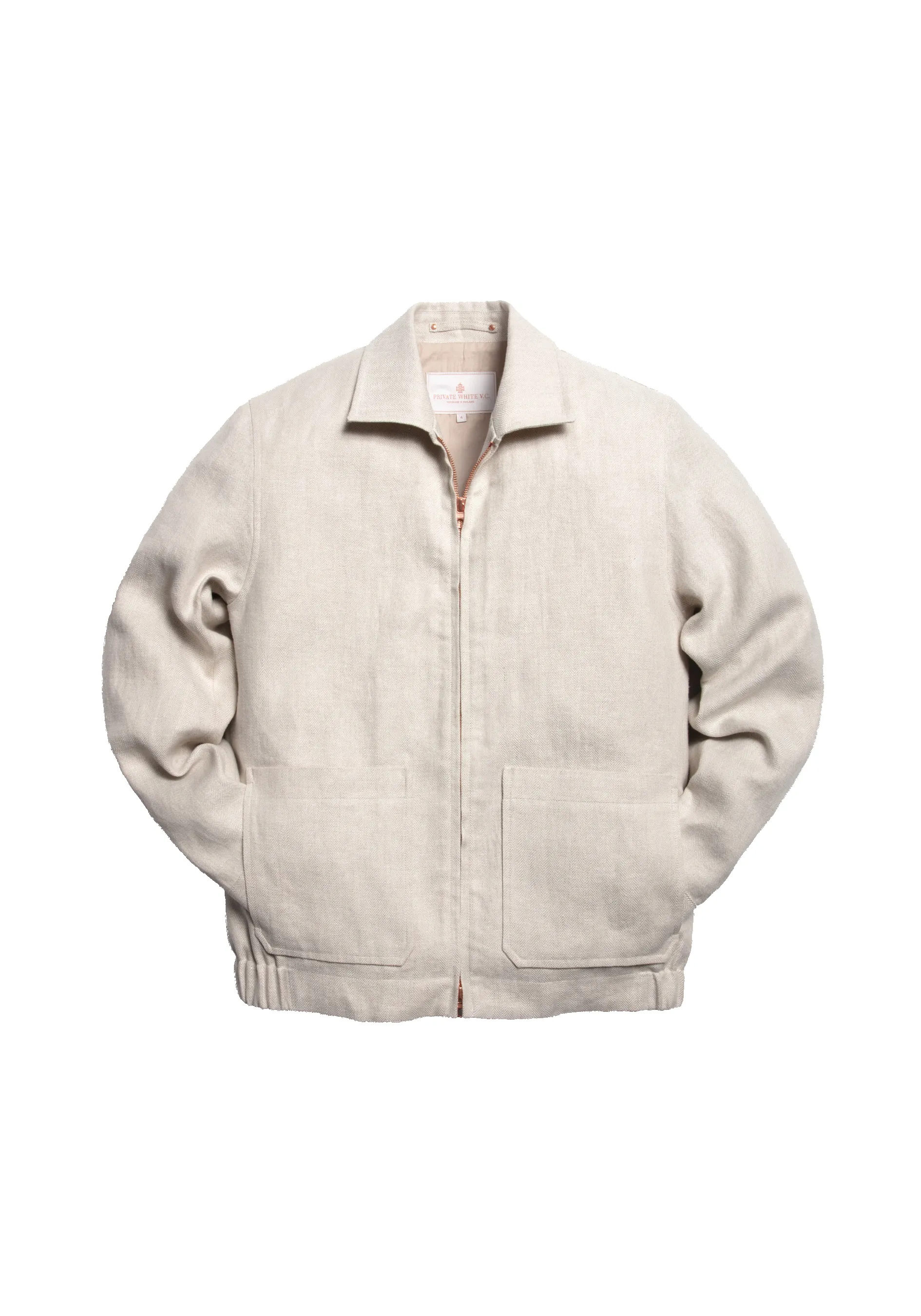 The Summer Tweed Bomber - Alabaster sold by Private White V.C. product image thumbnail 3
