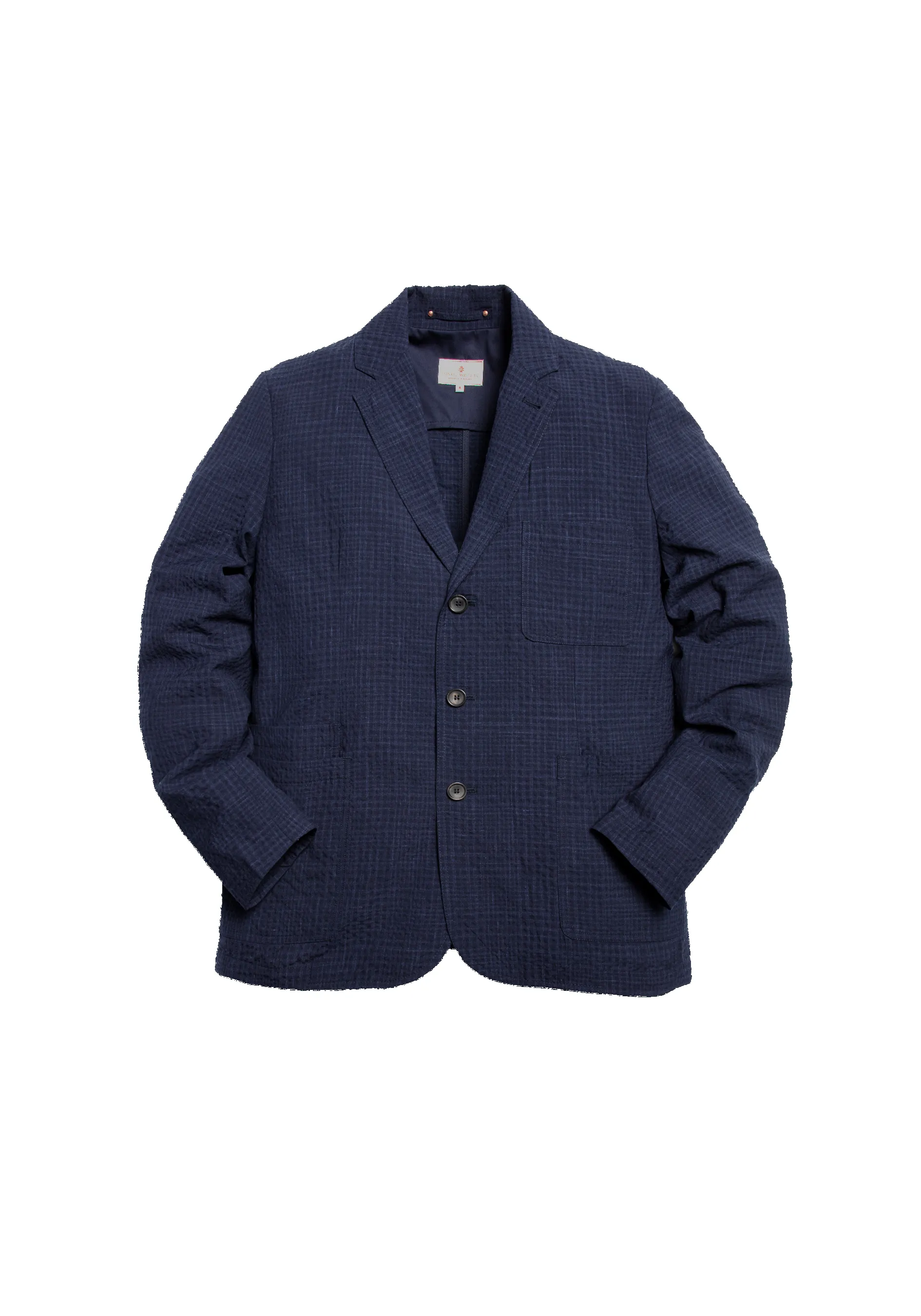 The Loro Piana Seersucker Blazer - Ink sold by Private White V.C. product image thumbnail 3