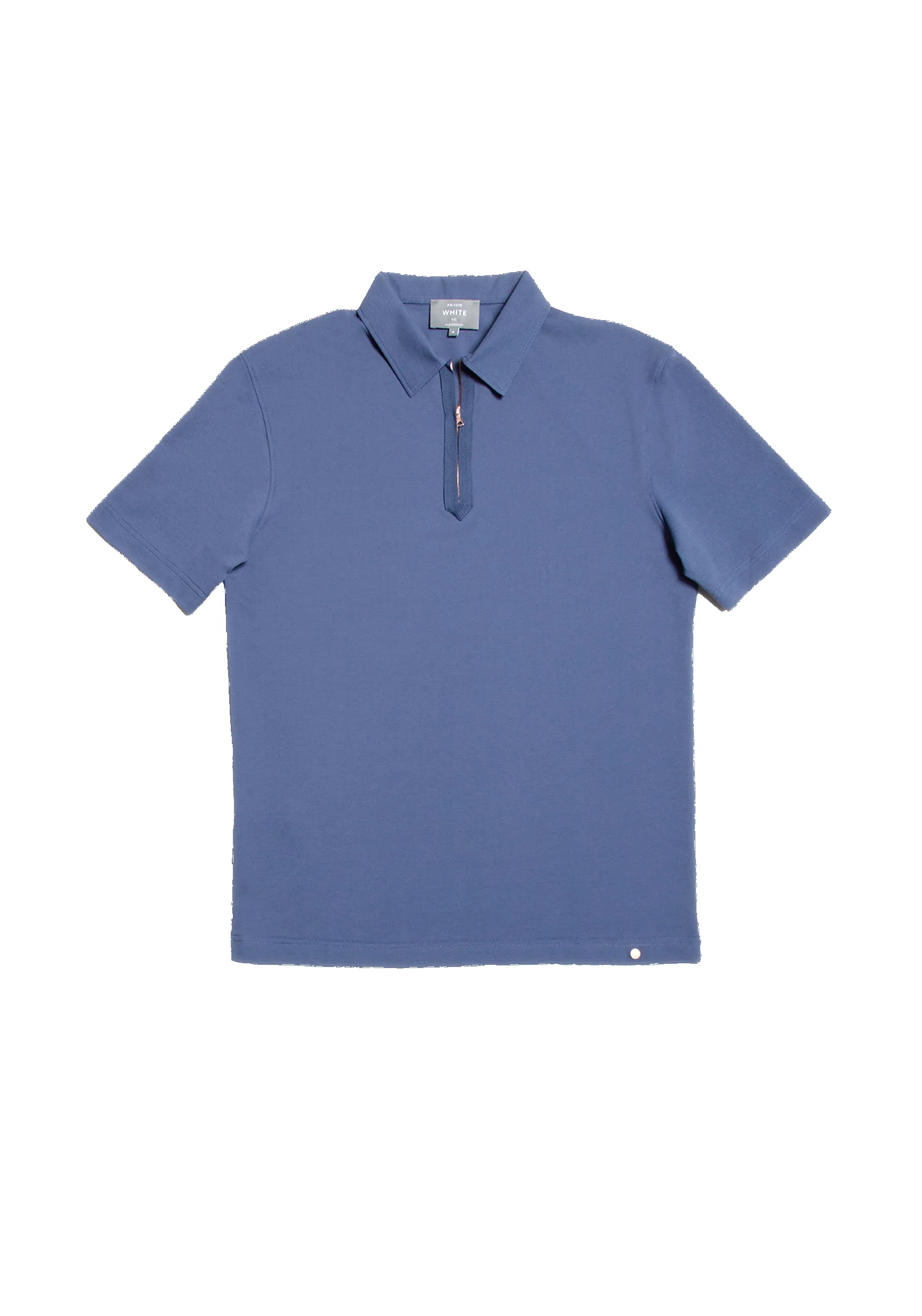 The Ashley Zip Polo - Prussian Blue sold by Private White V.C. product image thumbnail 3