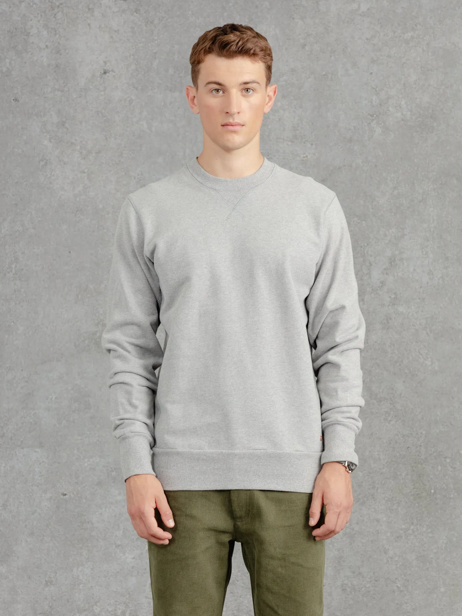 The PW Crew Neck Sweat 2.0 - Charcoal sold by Private White V.C.