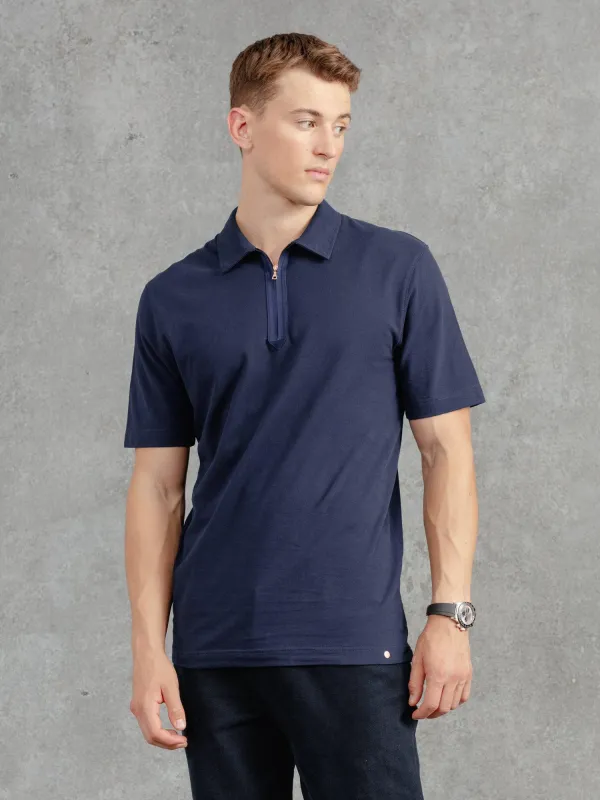 The Ashley Zip Polo sold by Private White V.C.