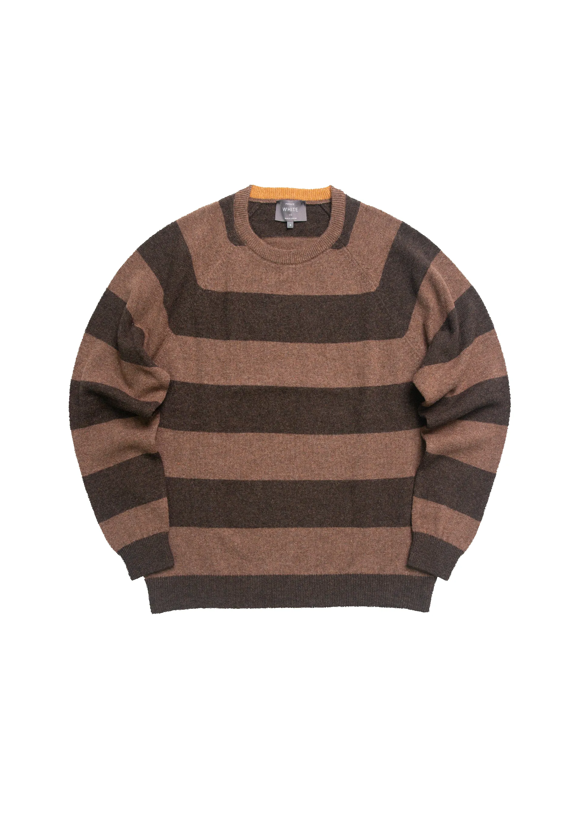 The Stretford Sweater - Striped Brown sold by Private White V.C. product image thumbnail 3