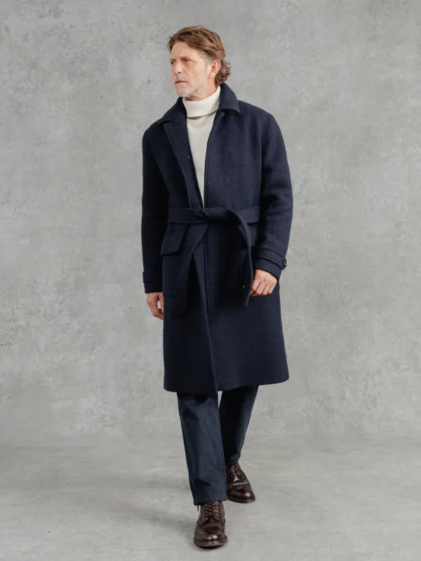 The Deluxe Belted Overcoat sold by Private White V.C.