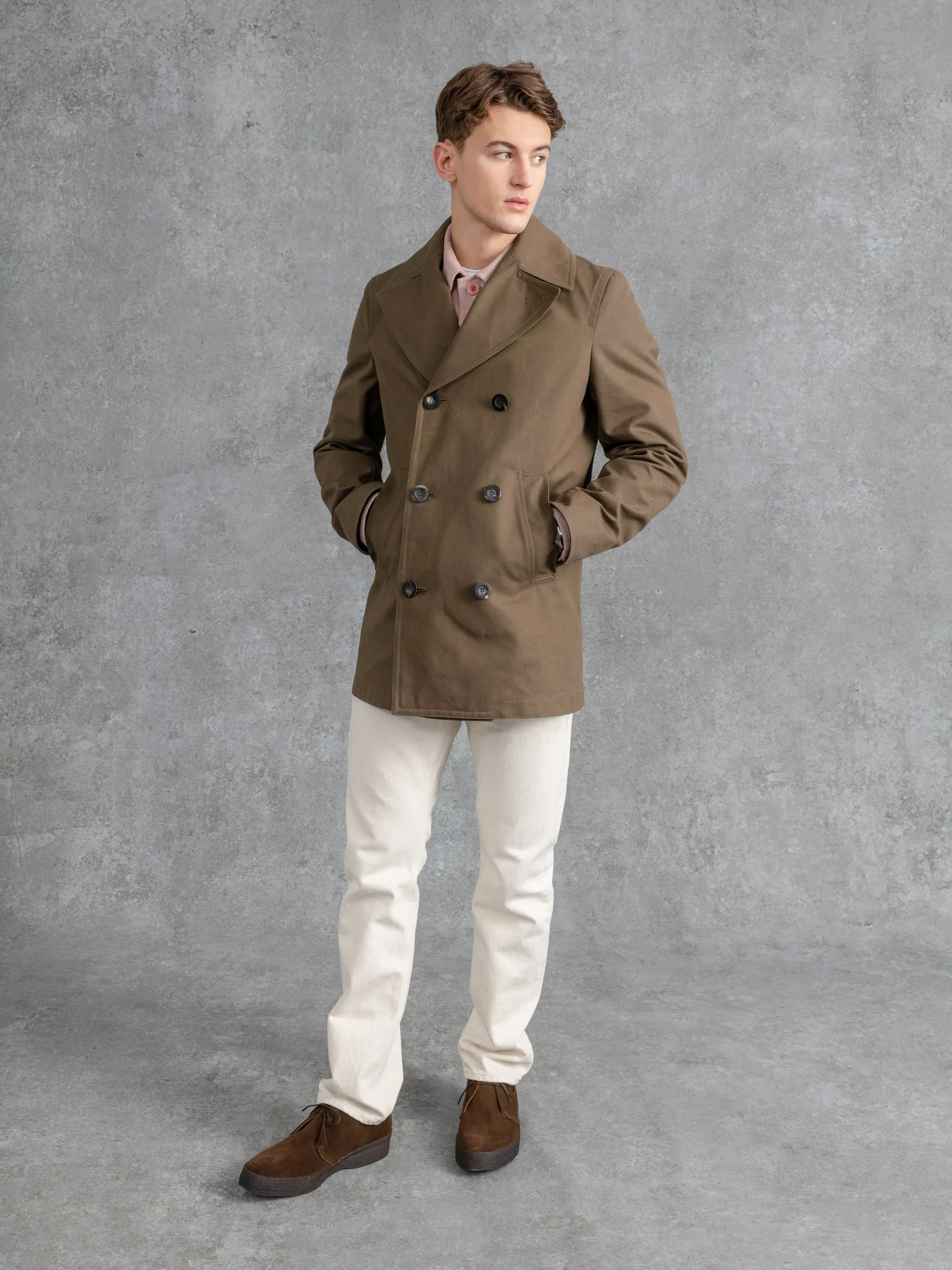 The Ventile® Peacoat - Nato Green sold by Private White V.C. product image thumbnail 5