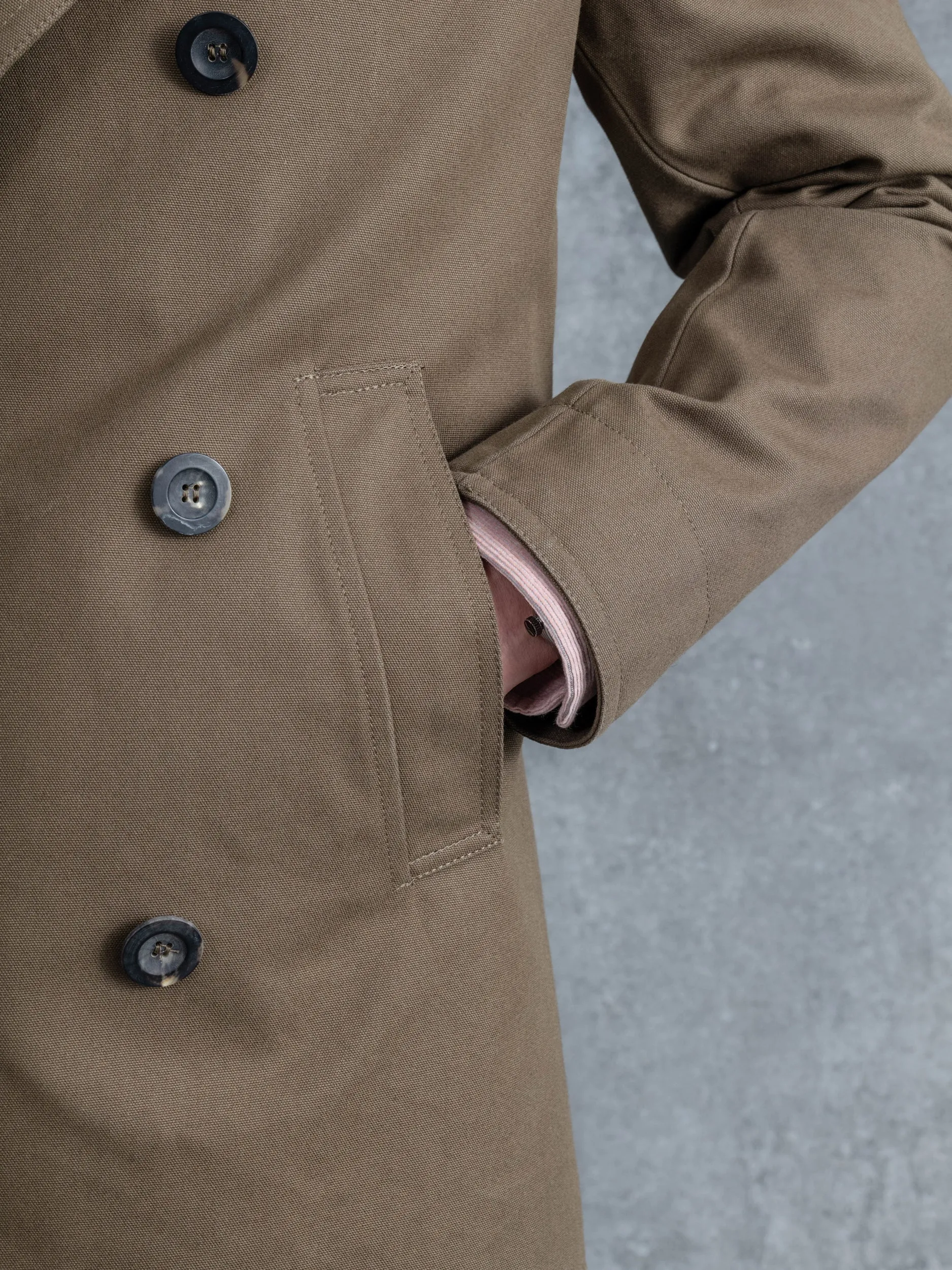 The Ventile® Peacoat - Nato Green sold by Private White V.C. product image thumbnail 4