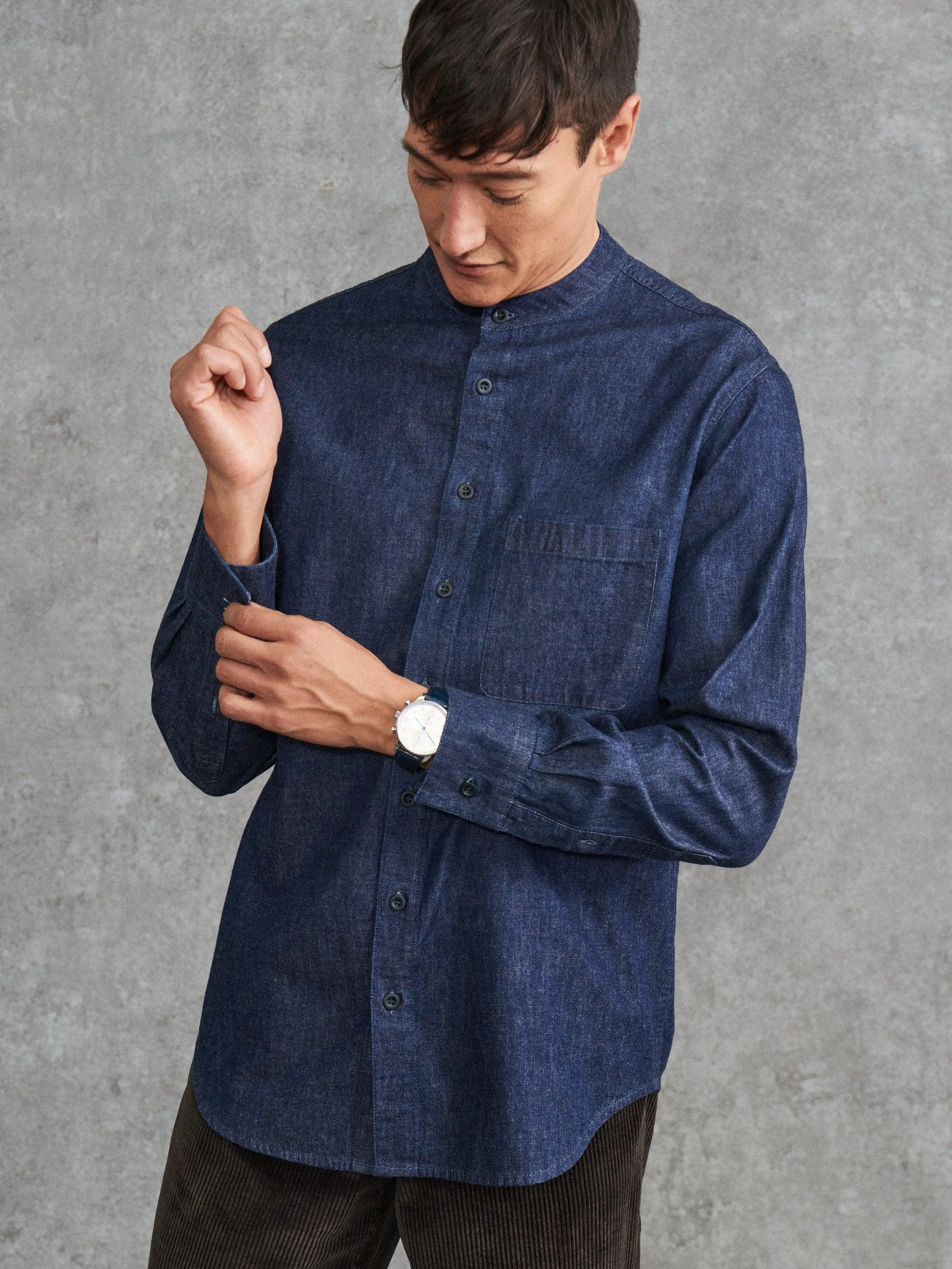 The Stand Collar Shirt sold by Private White V.C. product image thumbnail 4